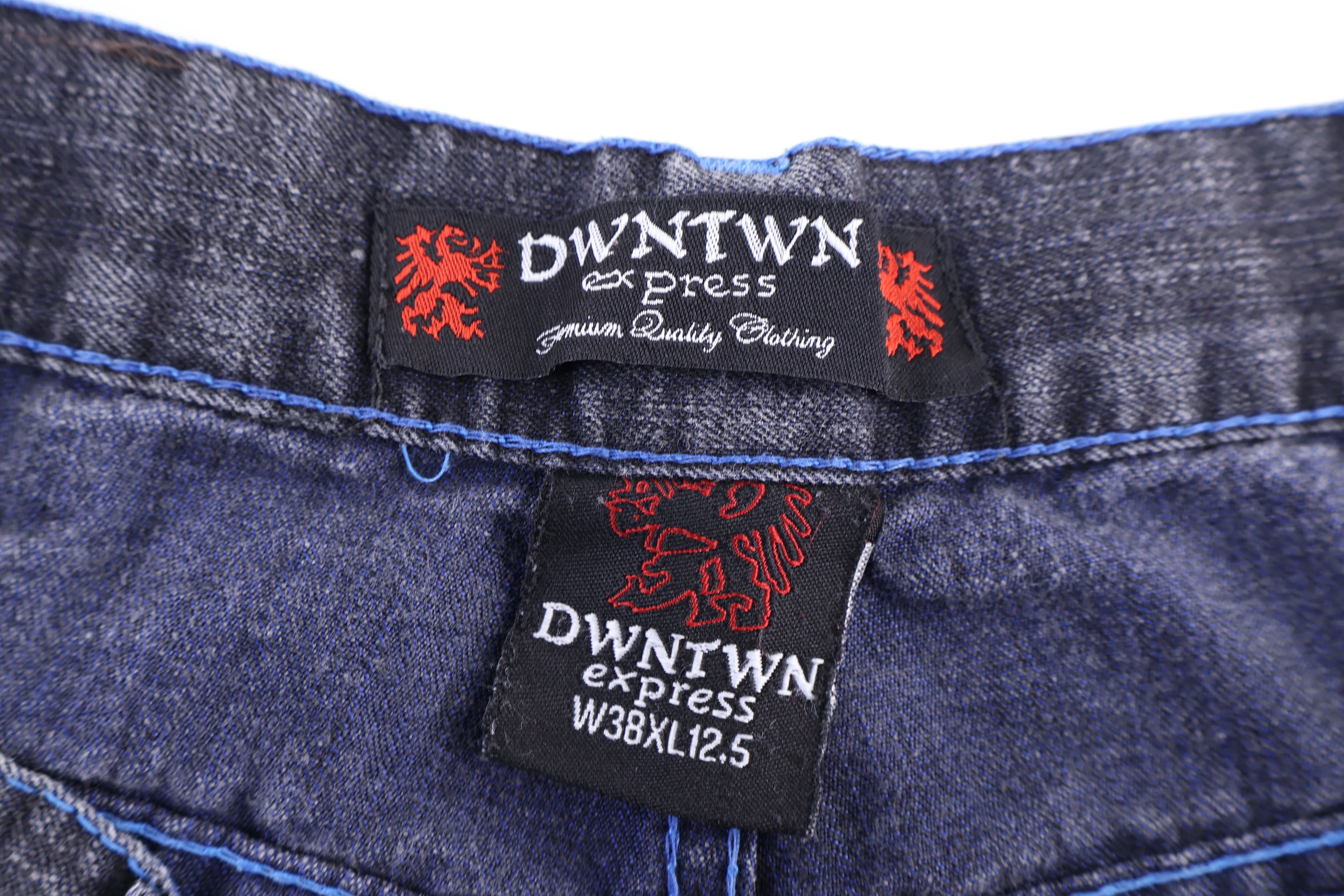 Y2K Downtown Express Dark Wash Denim Shorts - Image 4