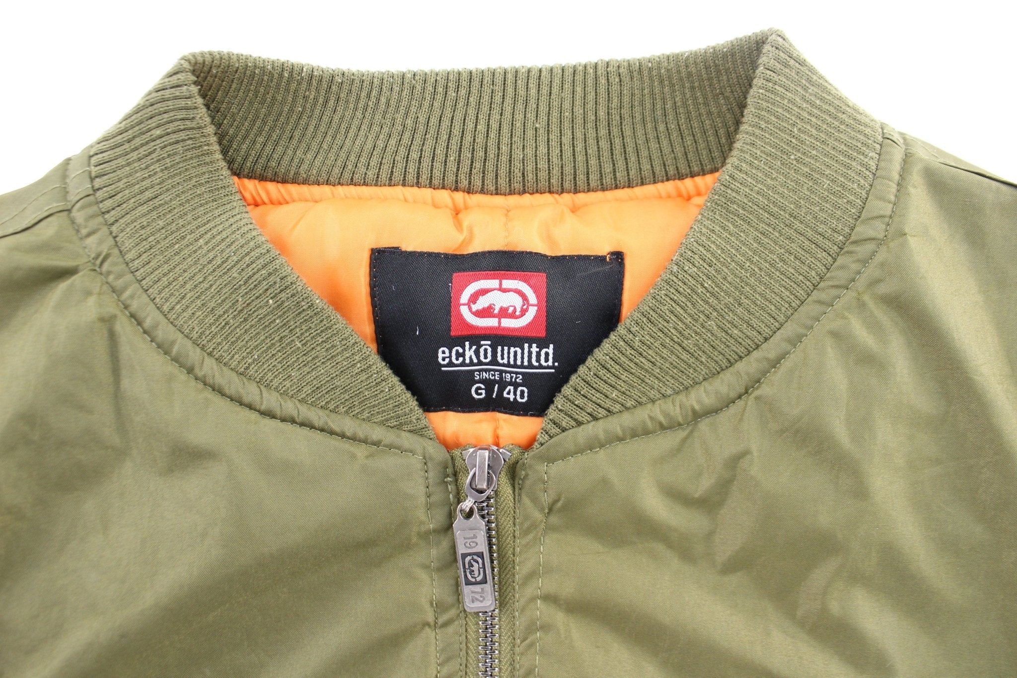 Y2K Ecko. Unltd Embroidered Bomber Zip Up Jacket - Image 4