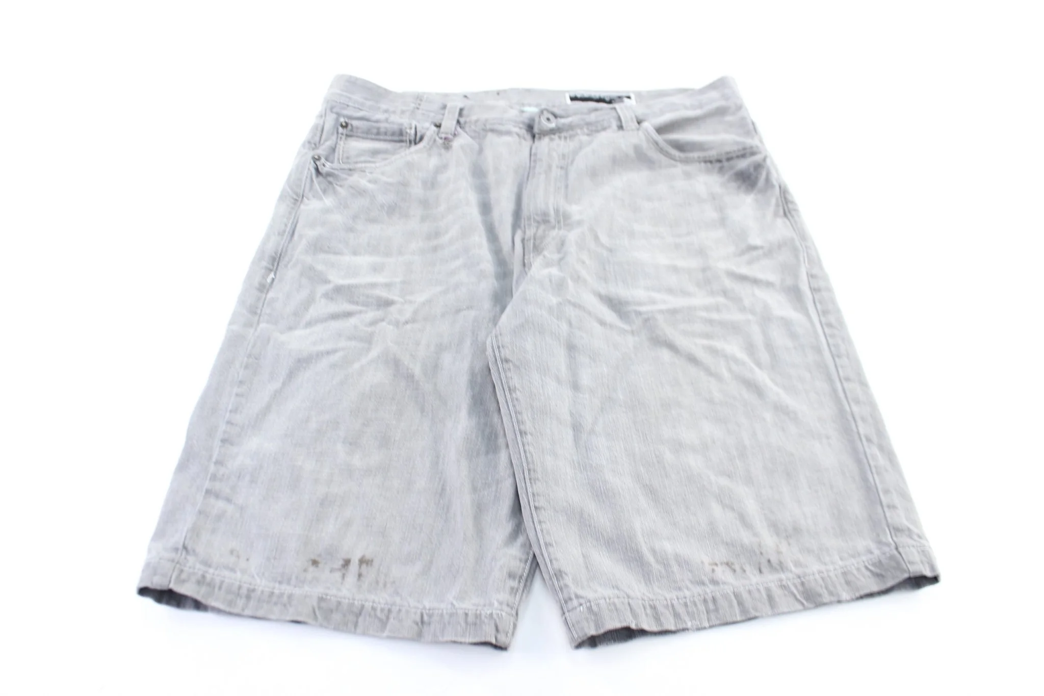 Y2K Enyce Grey Wash Denim Shorts