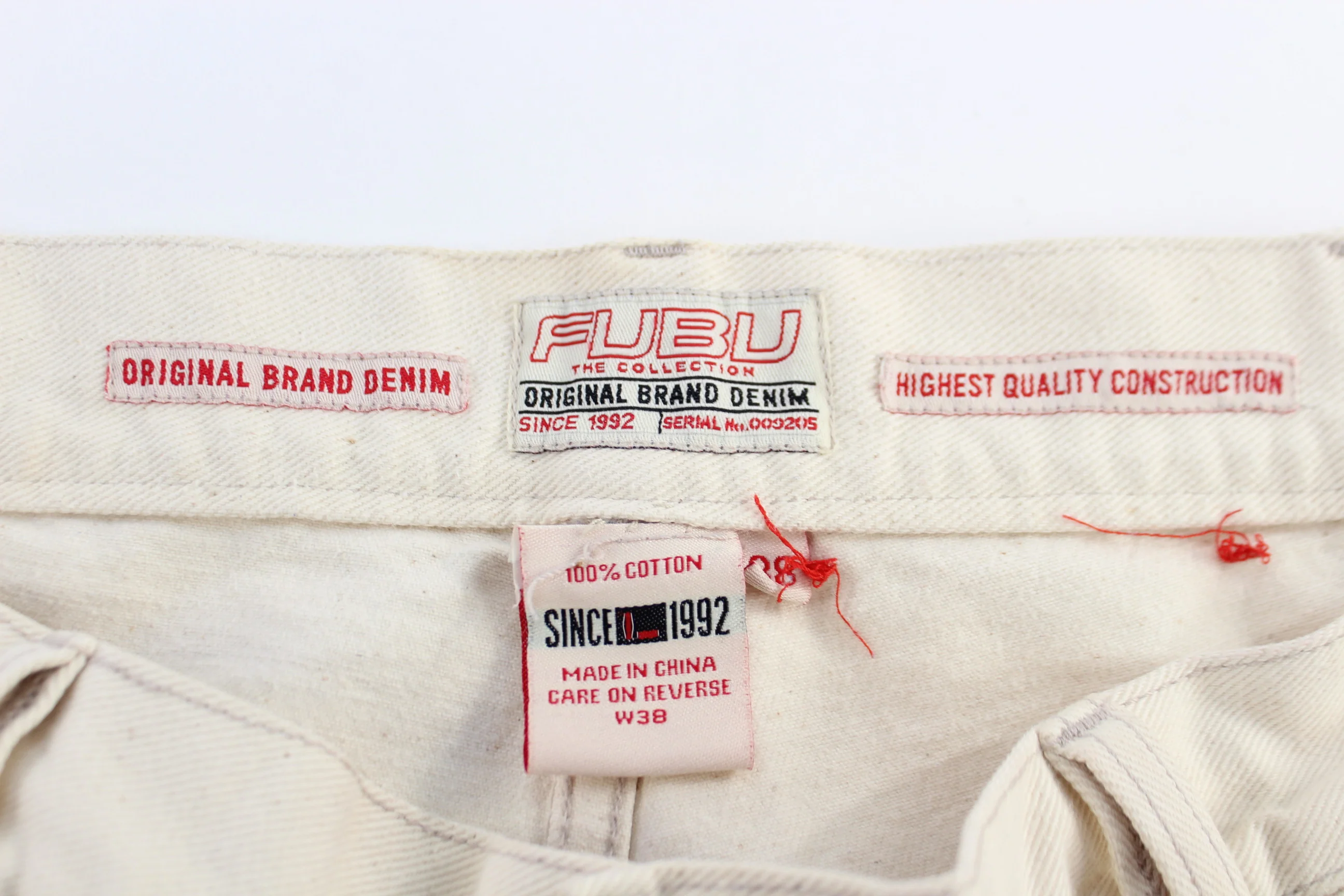 Y2K Fubu Cream Baggy shorts - Image 5