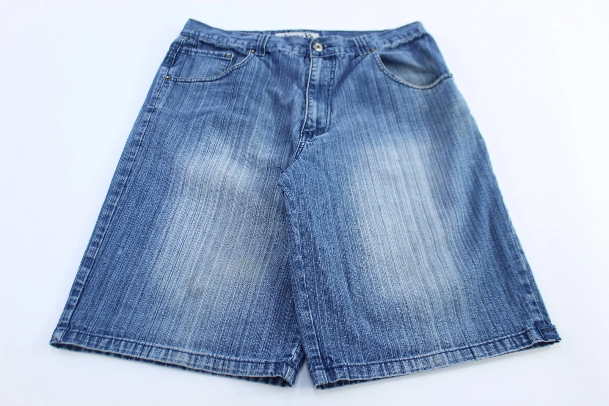 Y2K Godbody Medium Wash Denim Shorts - Image 2