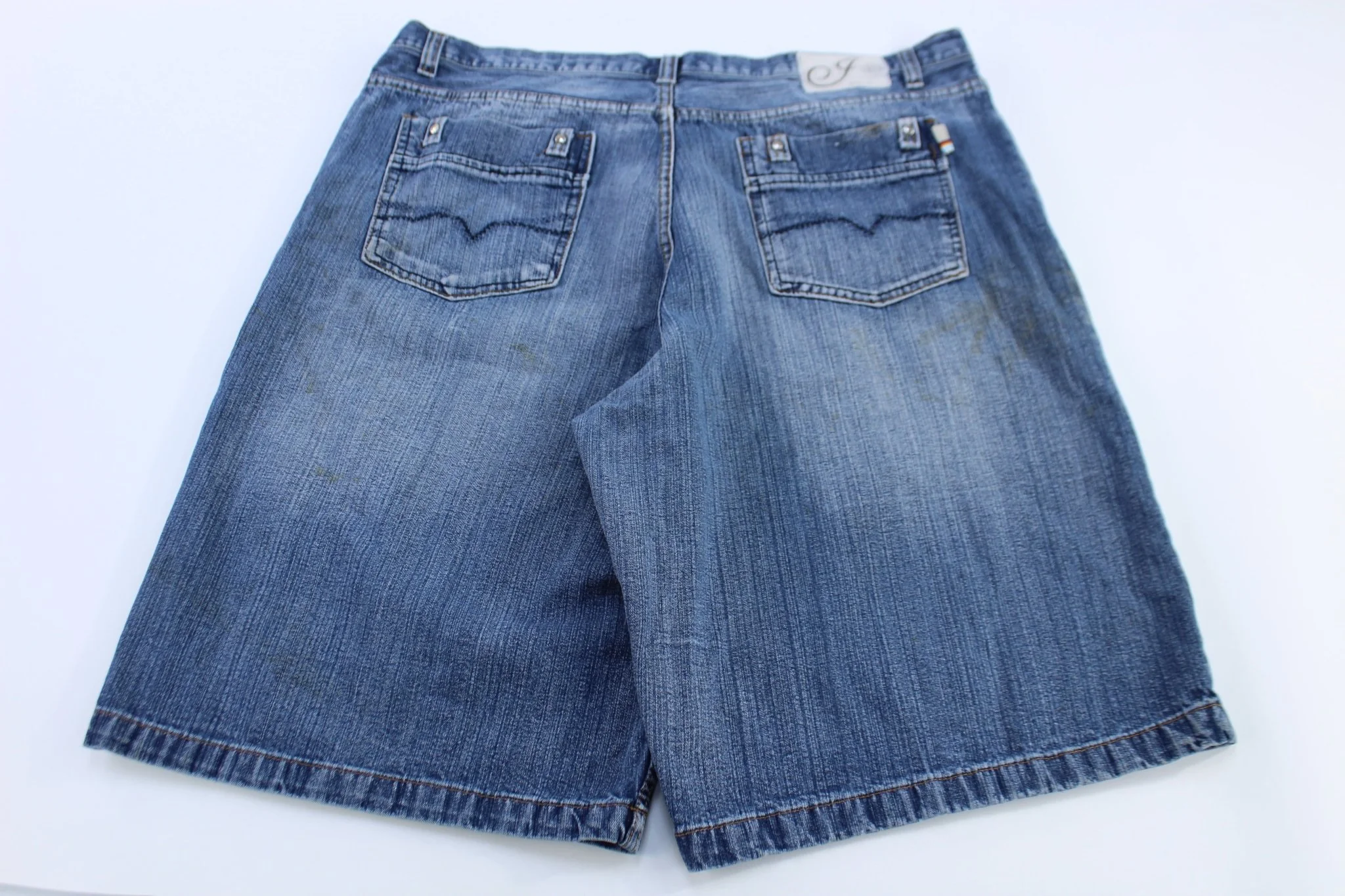 Y2K Indigo Dark Wash Denim Shorts
