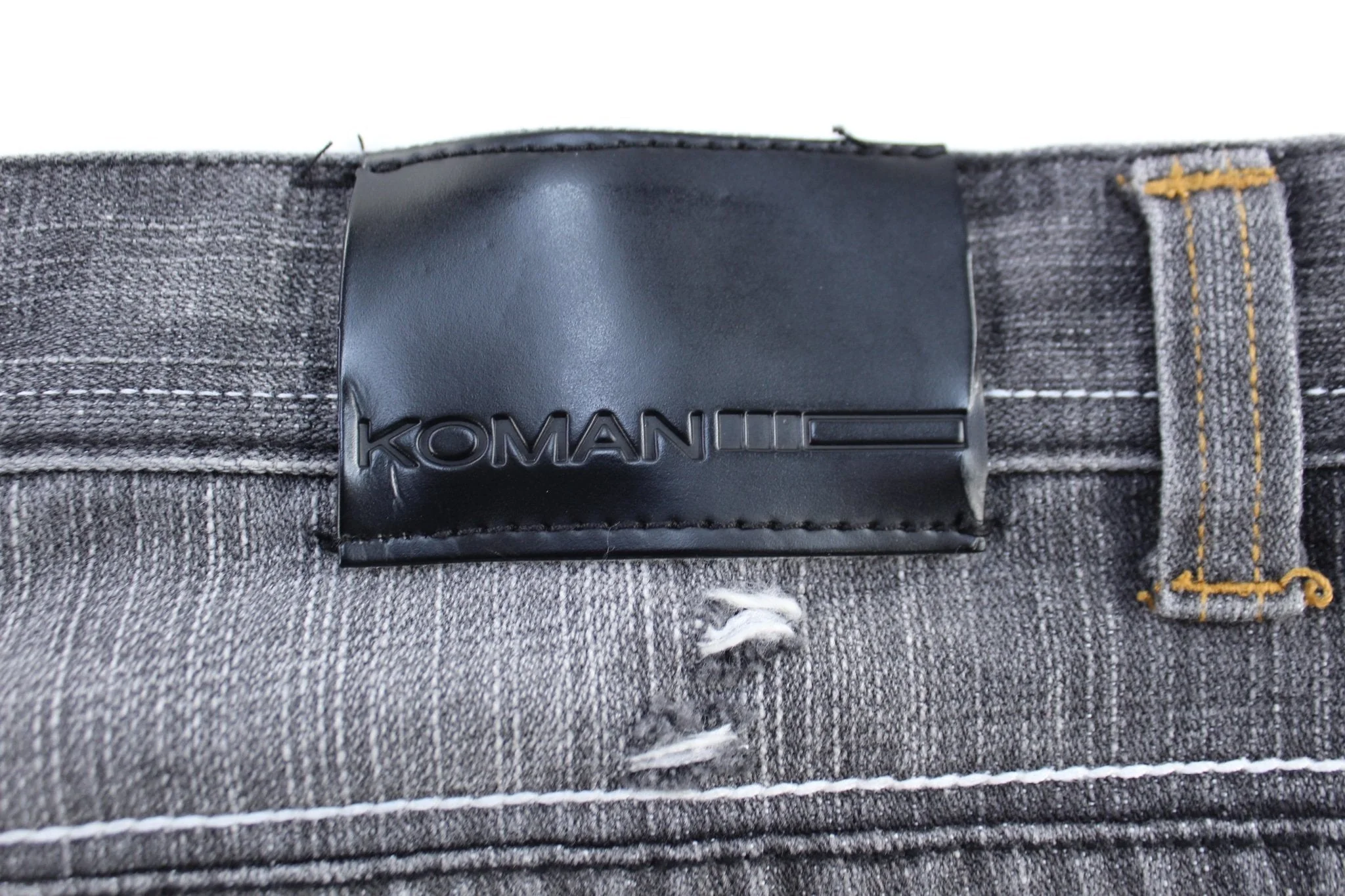 Y2K Koman Jeans Washed Grey Denim Shorts - Image 3