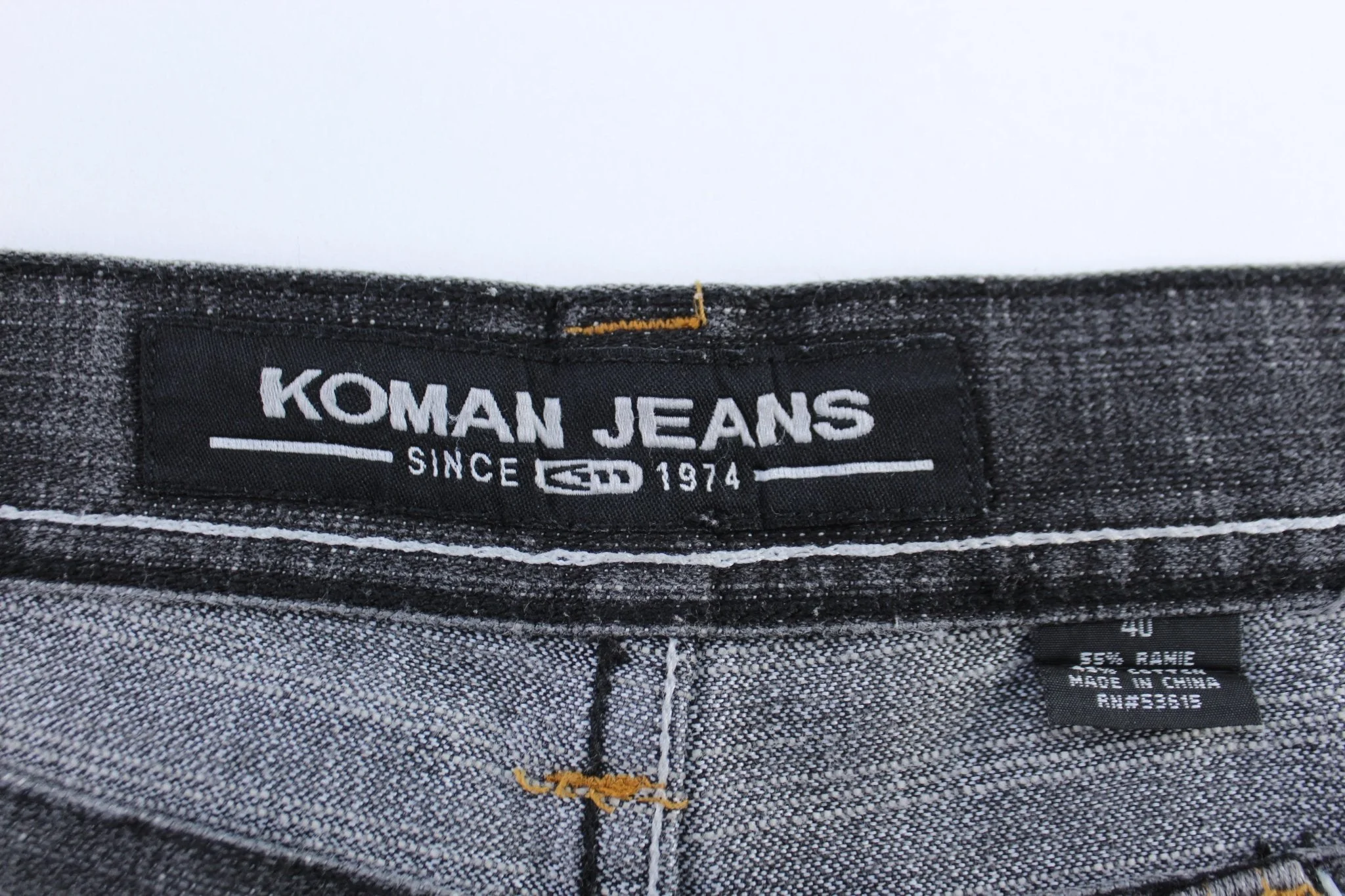 Y2K Koman Jeans Washed Grey Denim Shorts - Image 4