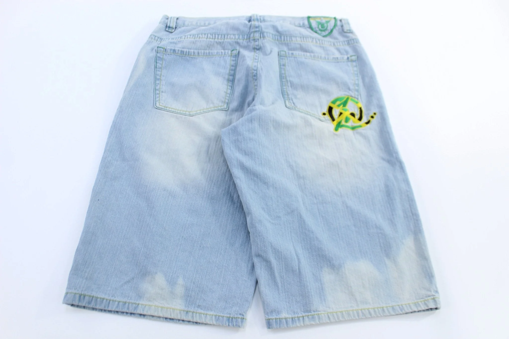 Y2K Miskeen Originals Light Wash Denim Shorts - Image 2