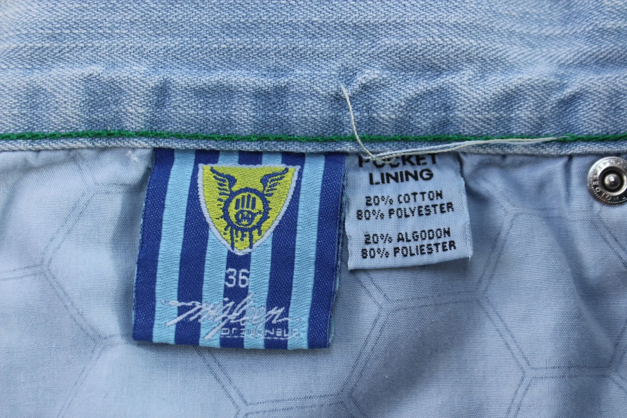 Y2K Miskeen Originals Light Wash Denim Shorts - Image 3