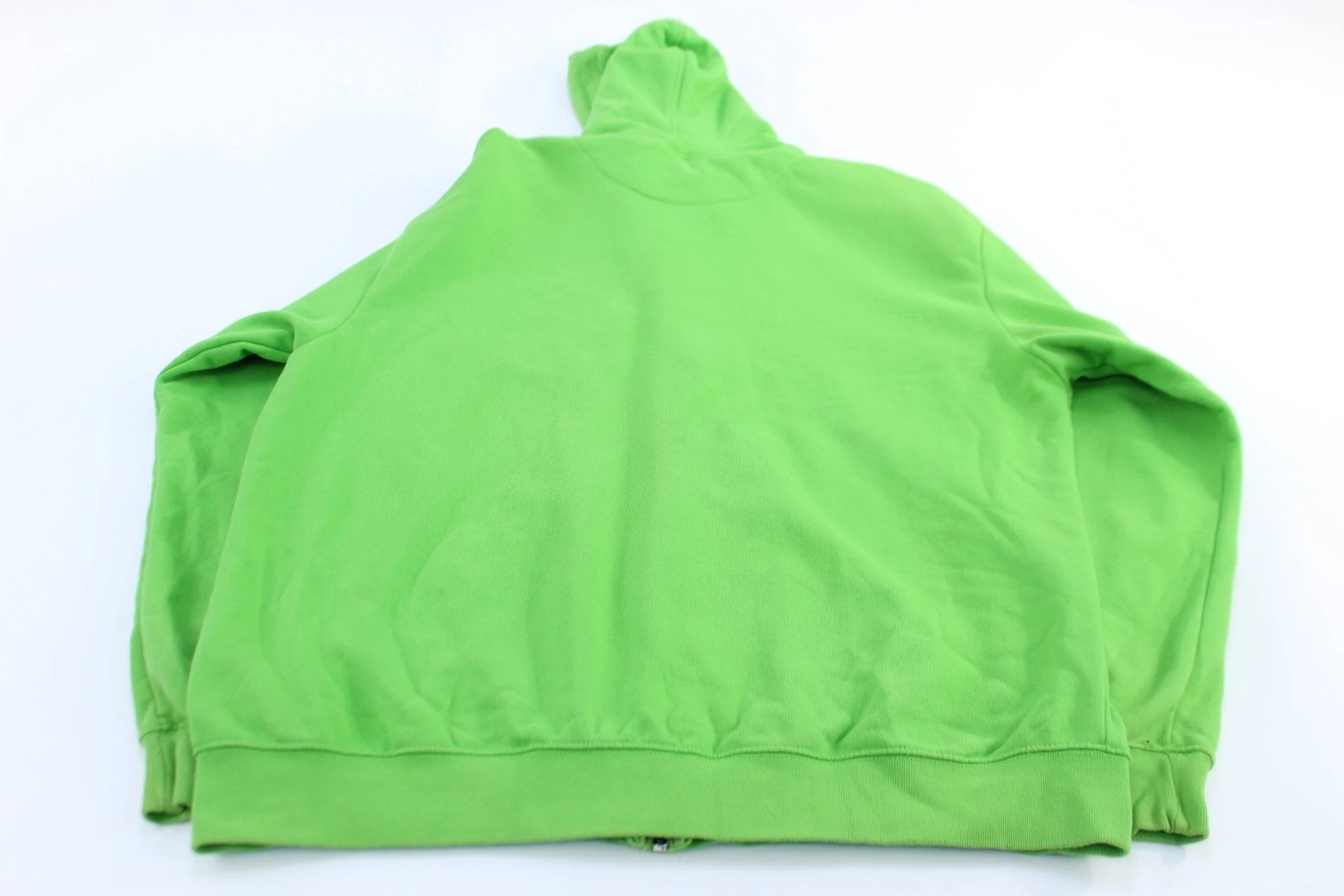 Y2K Nike Air Embroidered Logo Green Full Zip Hoodie - Image 2