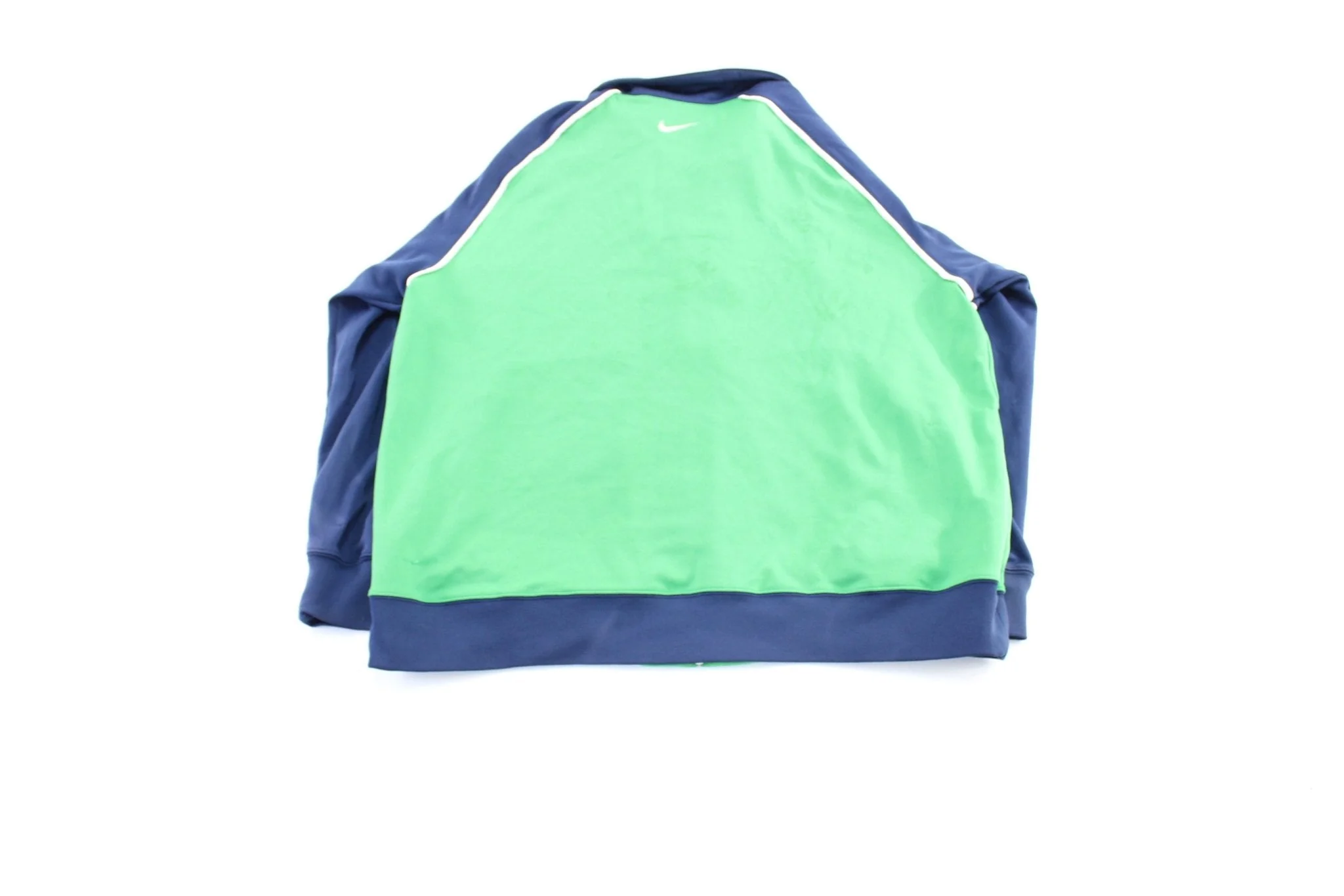 Y2K Nike Embroidered Logo Blue & Green Track Jacket - Image 2