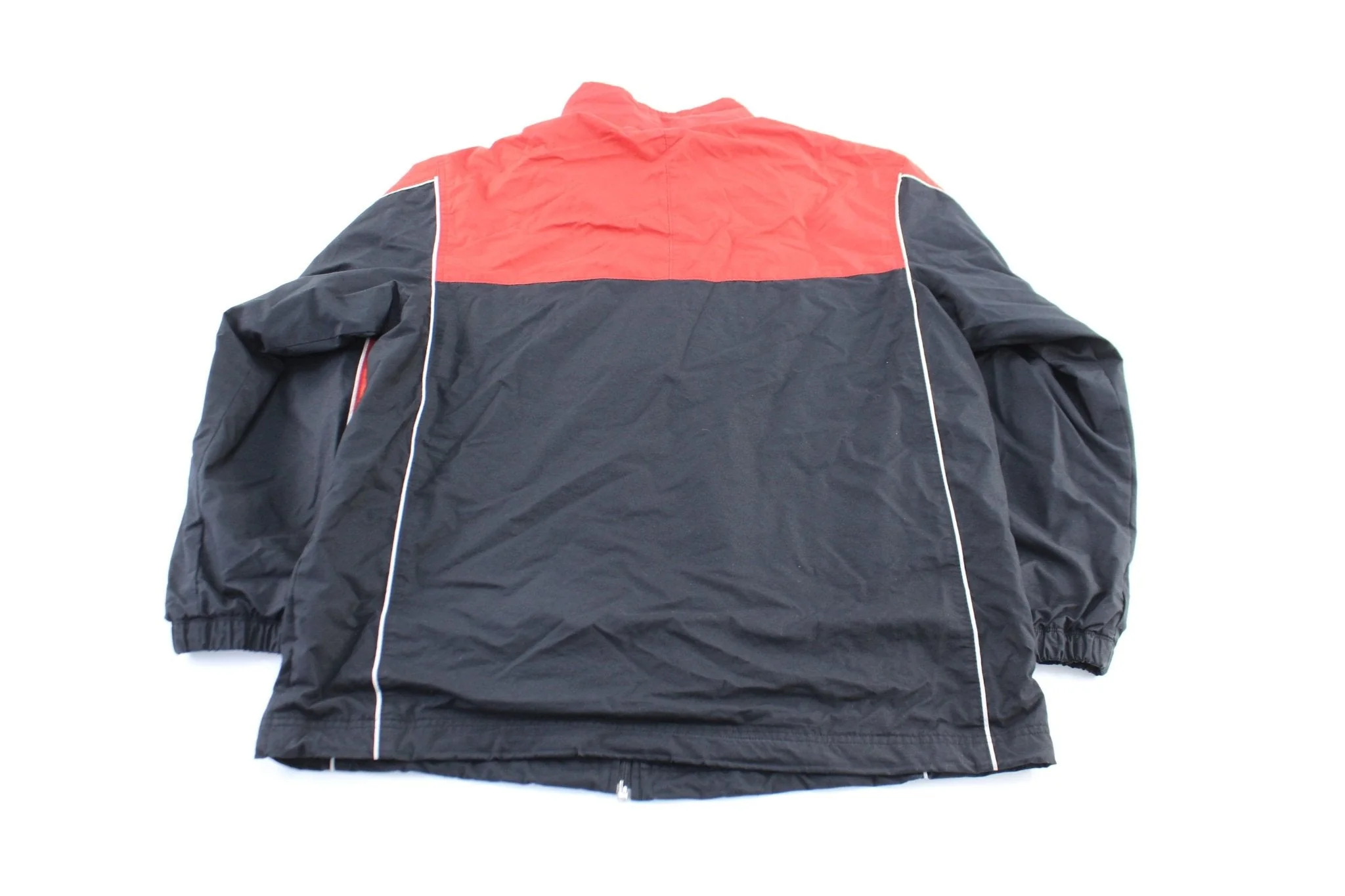Y2K Nike Embroidered Logo Red & Black Zip Up Jacket - Image 2