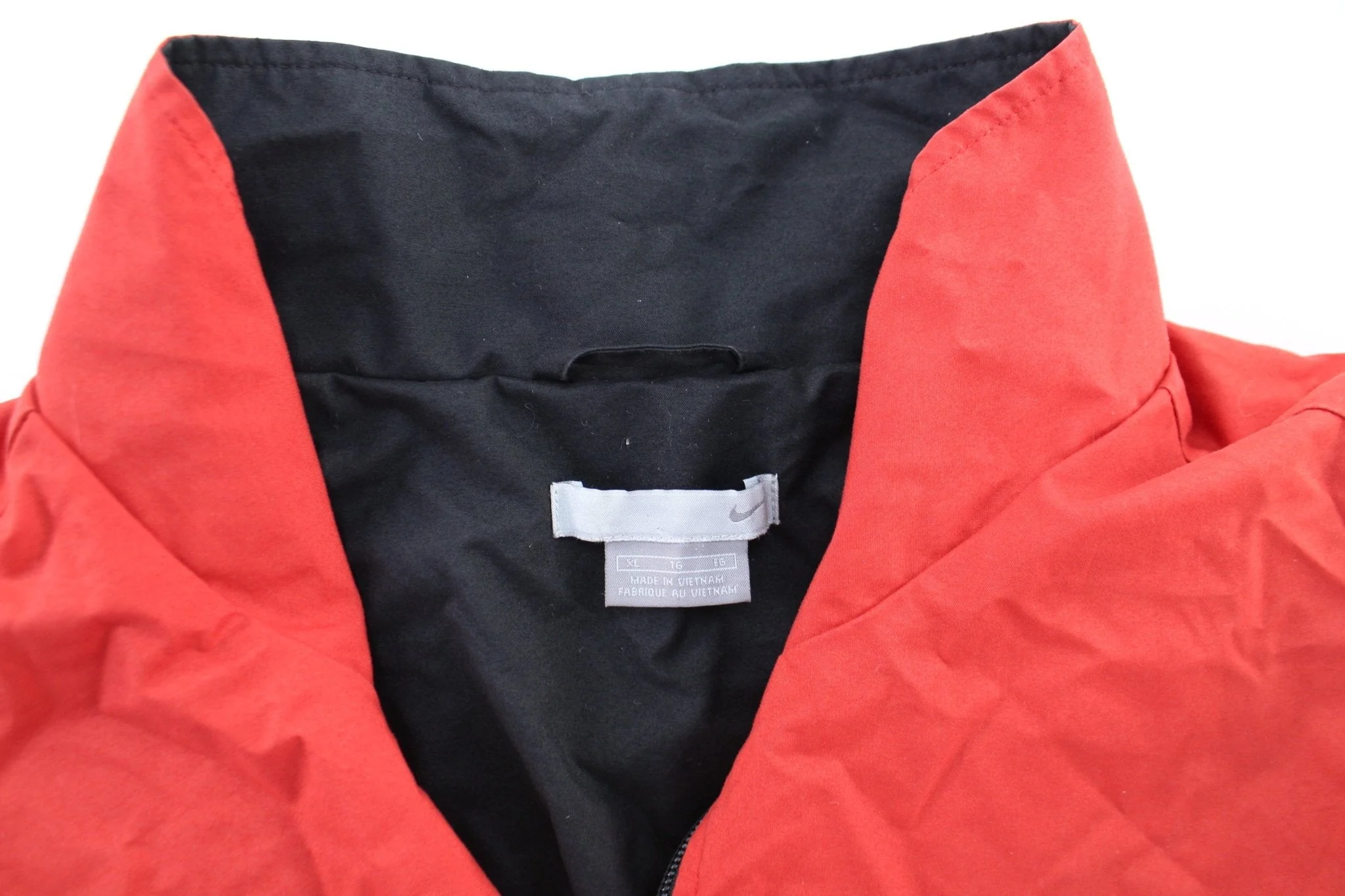 Y2K Nike Embroidered Logo Red & Black Zip Up Jacket - Image 3