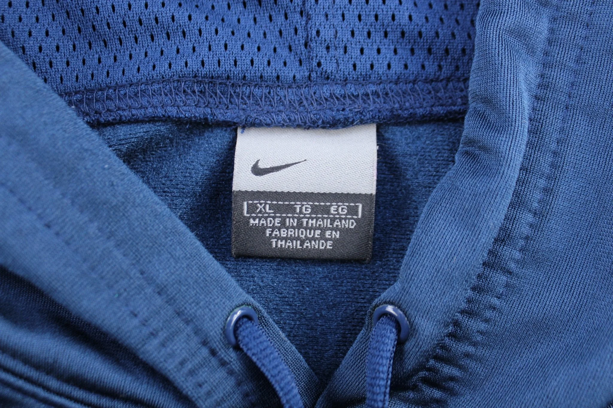 Y2K Nike Swoosh Logo Blue, White, Orange Pullover Hoodie - Image 3