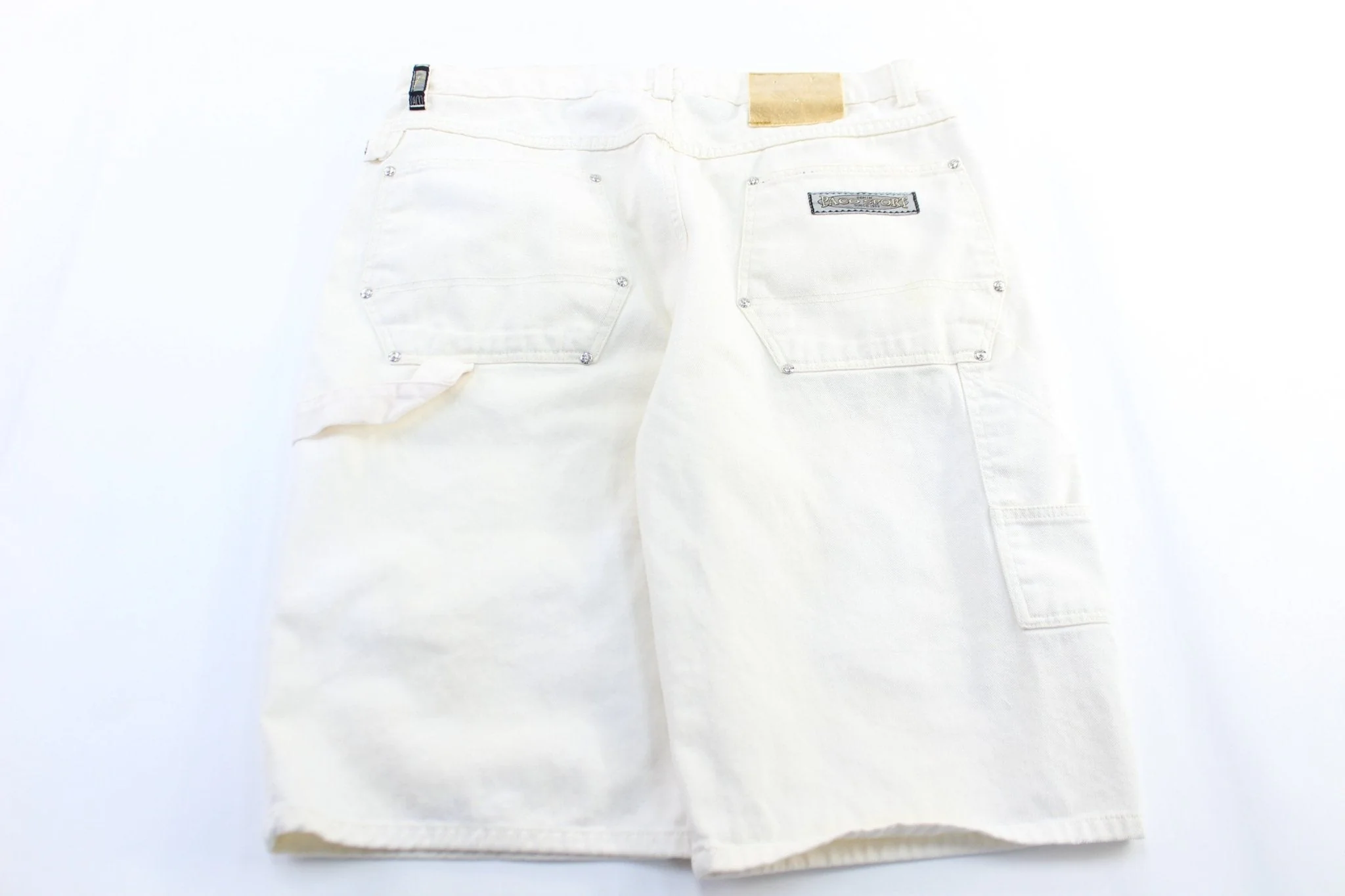 Y2K Paco Sport White Wash Shorts - Image 2