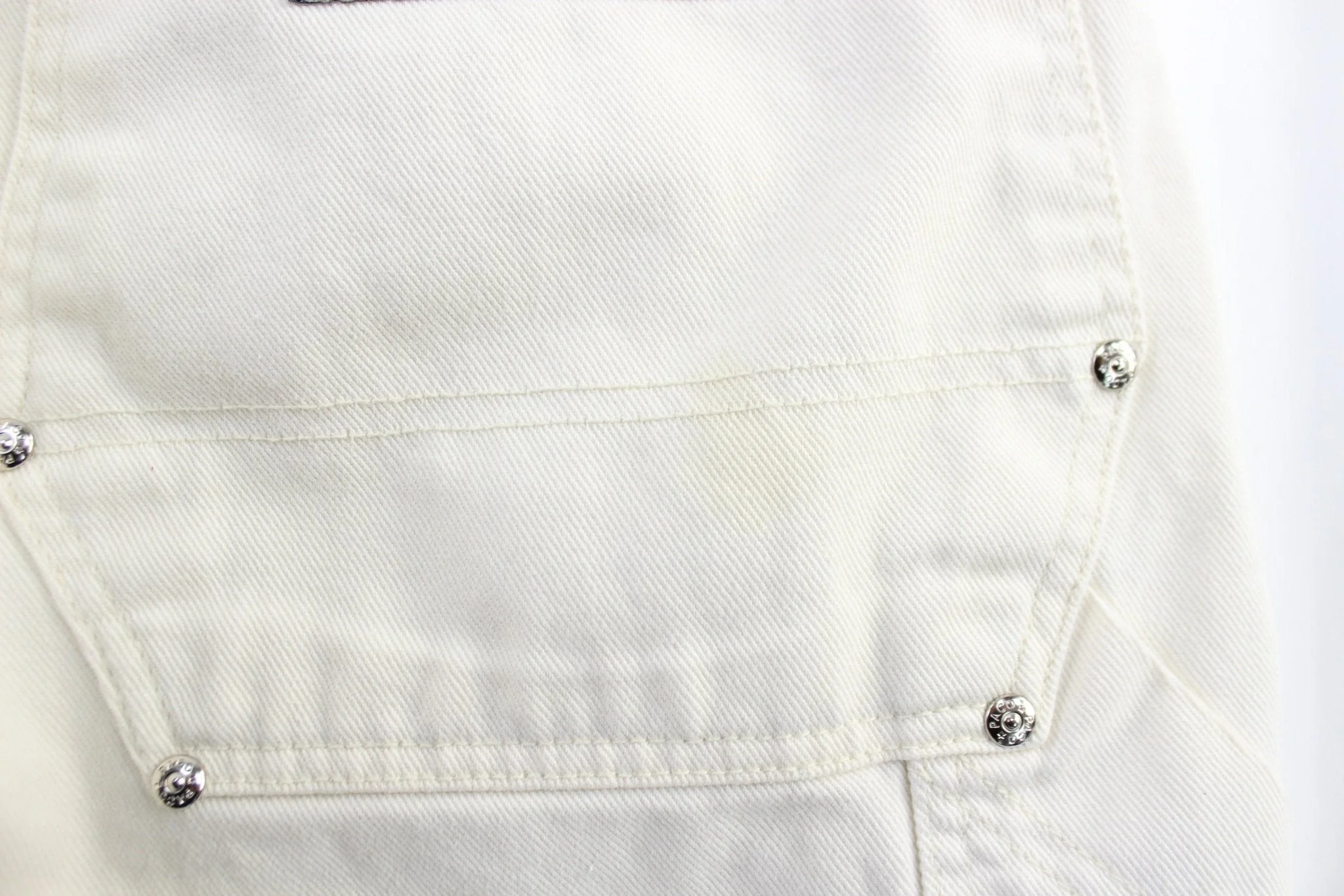 Y2K Paco Sport White Wash Shorts - Image 3