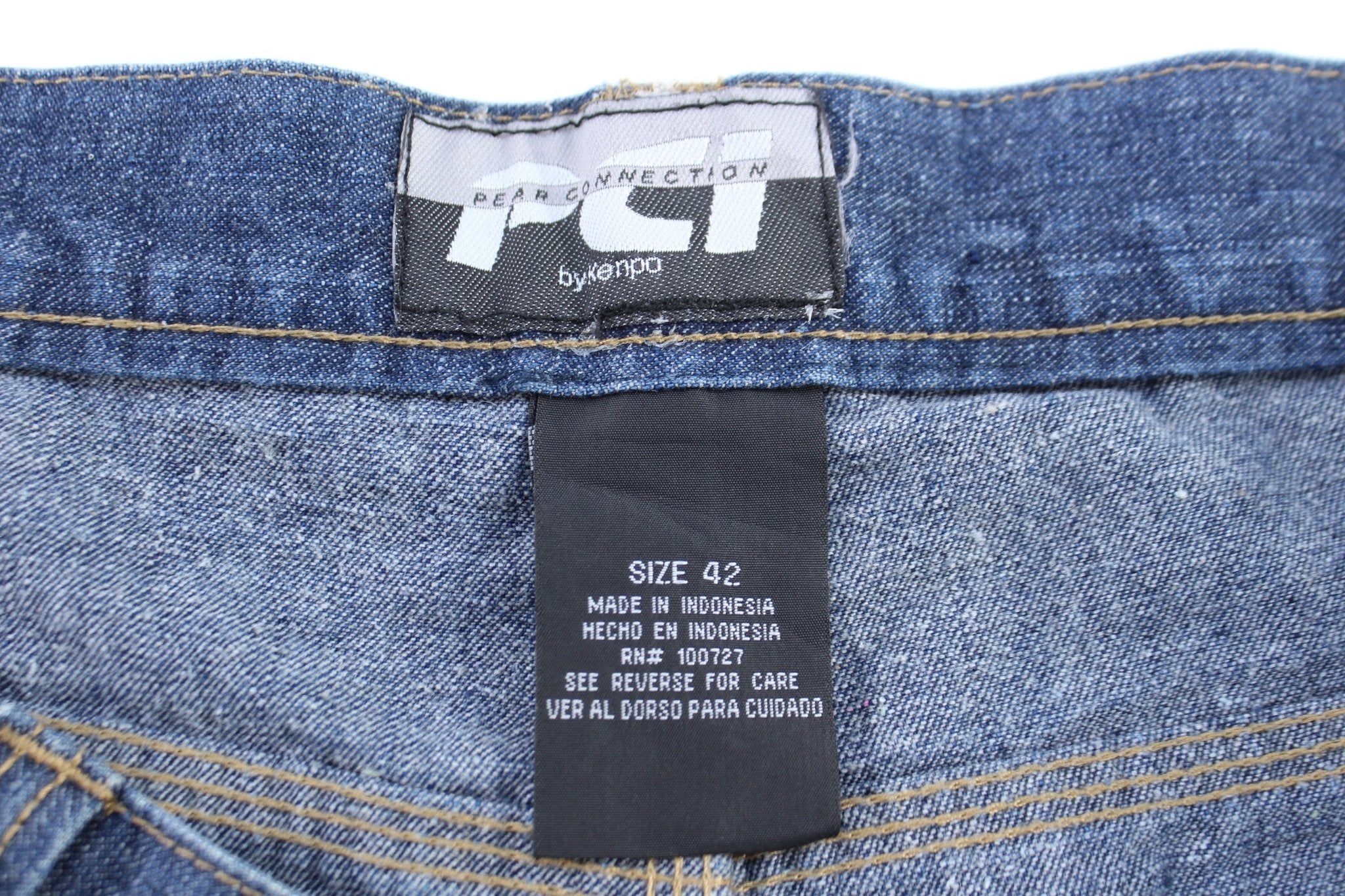 Y2K PCI Jeans Dark Denim Shorts - Image 3