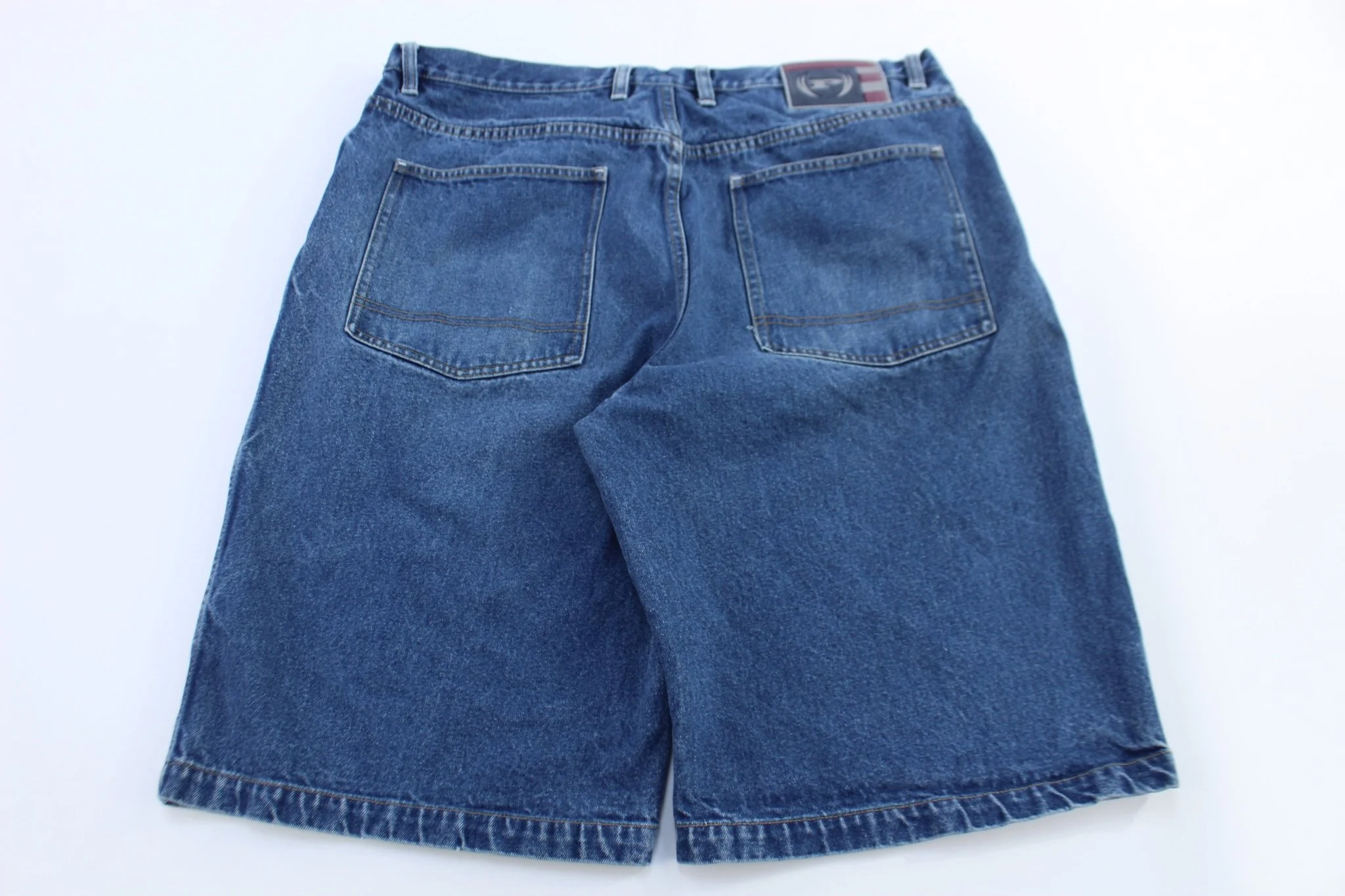 Y2K Phat Dark Wash Denim Shorts