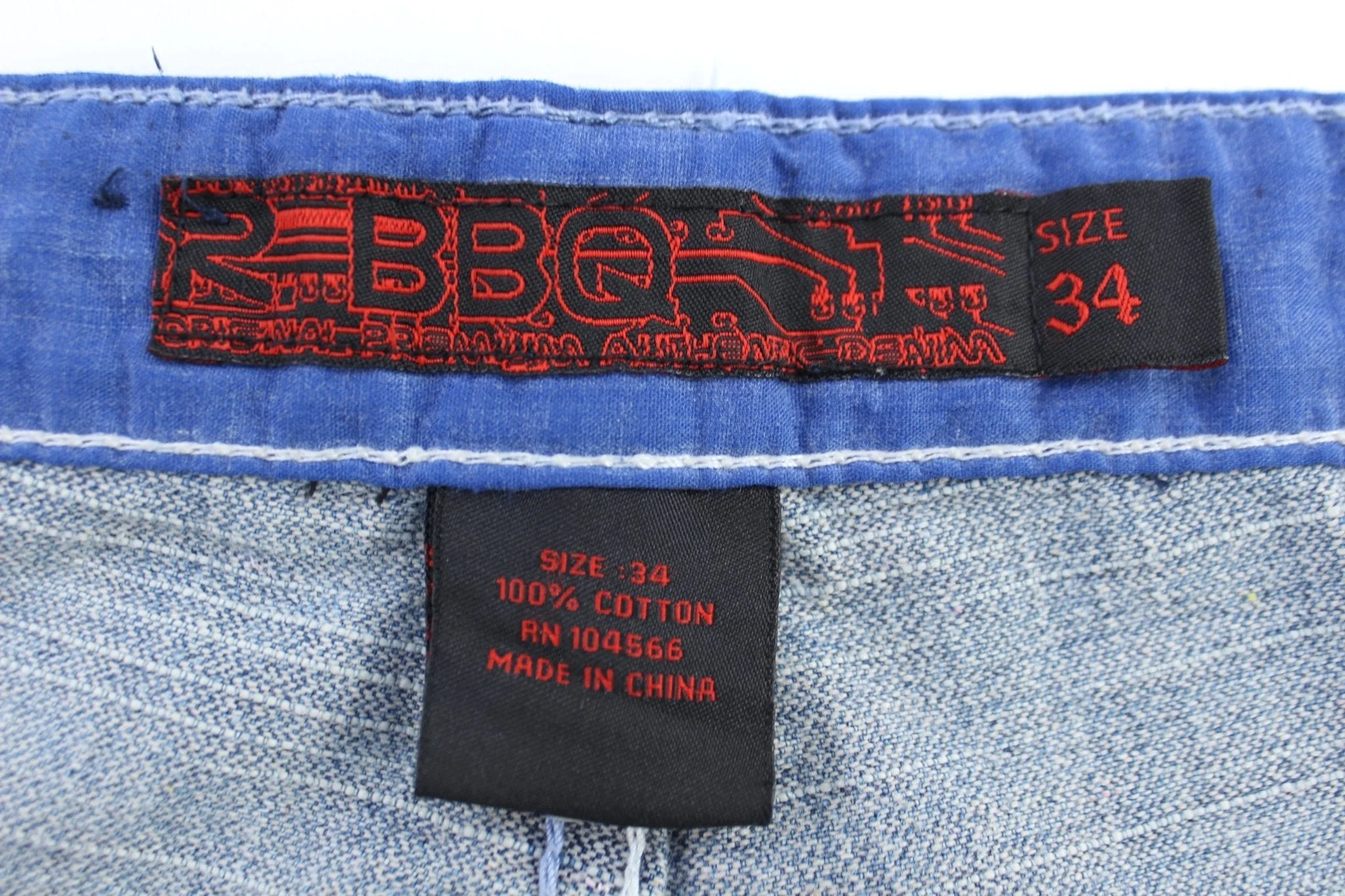 Y2K R.BBQ Light Wash Denim Shorts - Image 4