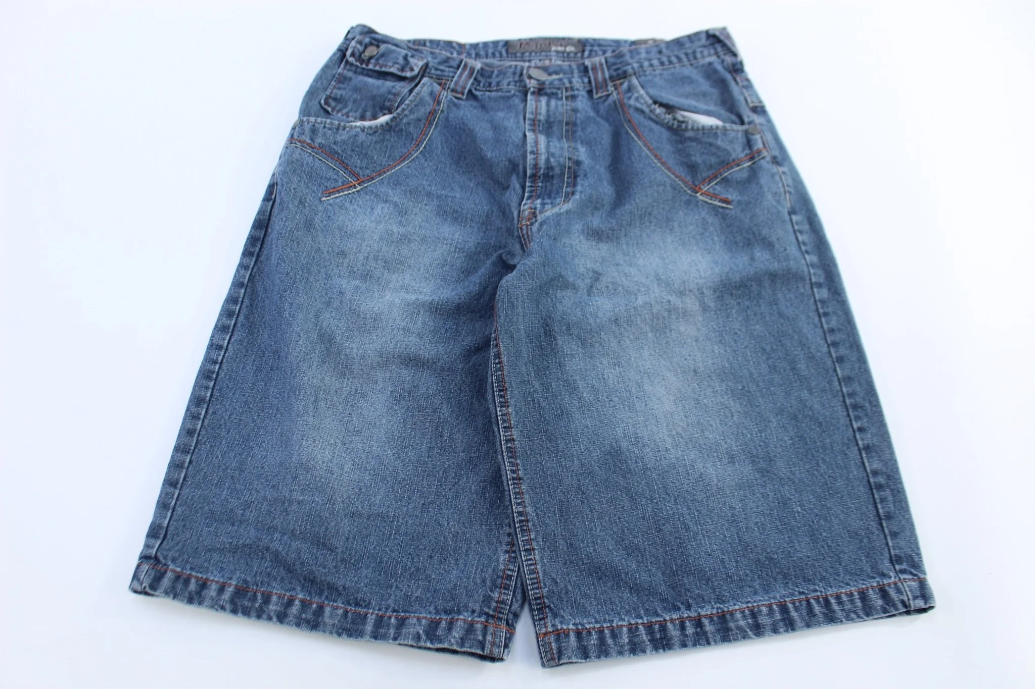 Y2K Raider Medium Wash Denim Shorts