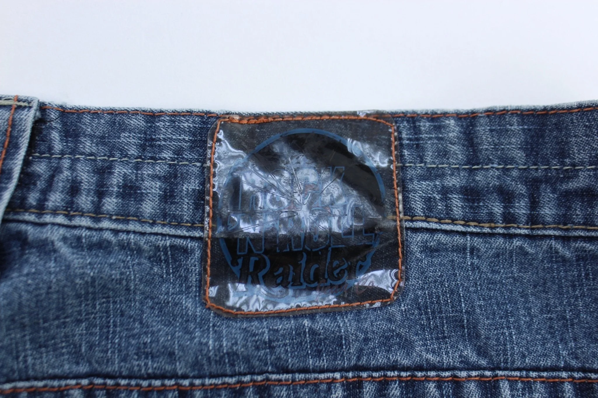 Y2K Raider Medium Wash Denim Shorts - Image 3