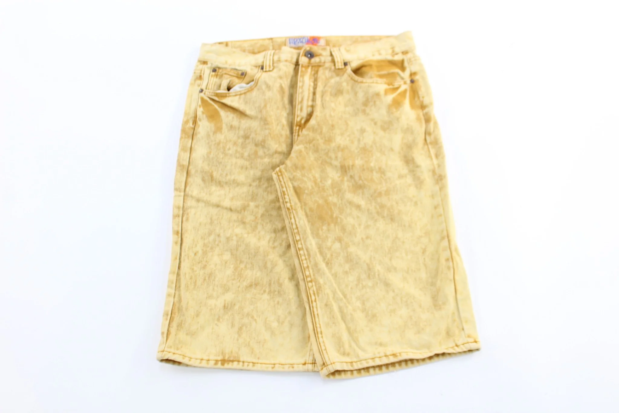 Y2K Royal Republic Yellow Denim Shorts