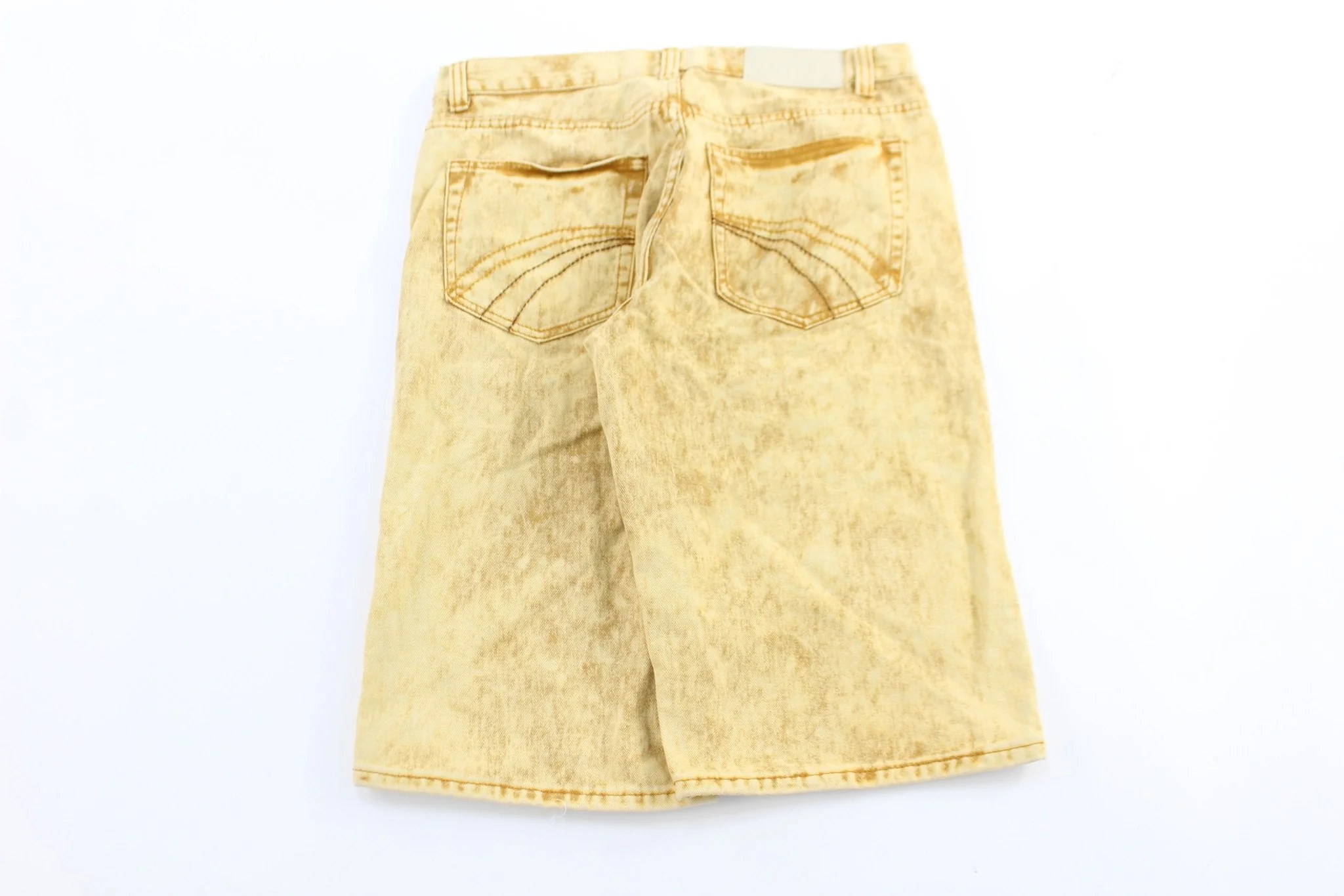 Y2K Royal Republic Yellow Denim Shorts - Image 2
