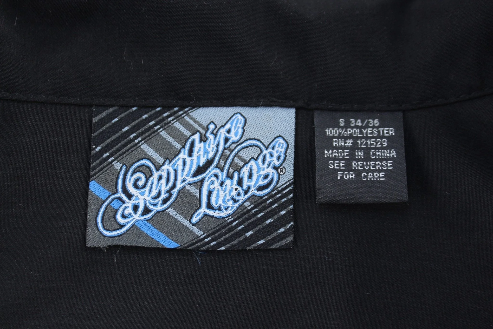 Y2K Sapphire Lounge Flames Graphic Button Down - Image 4