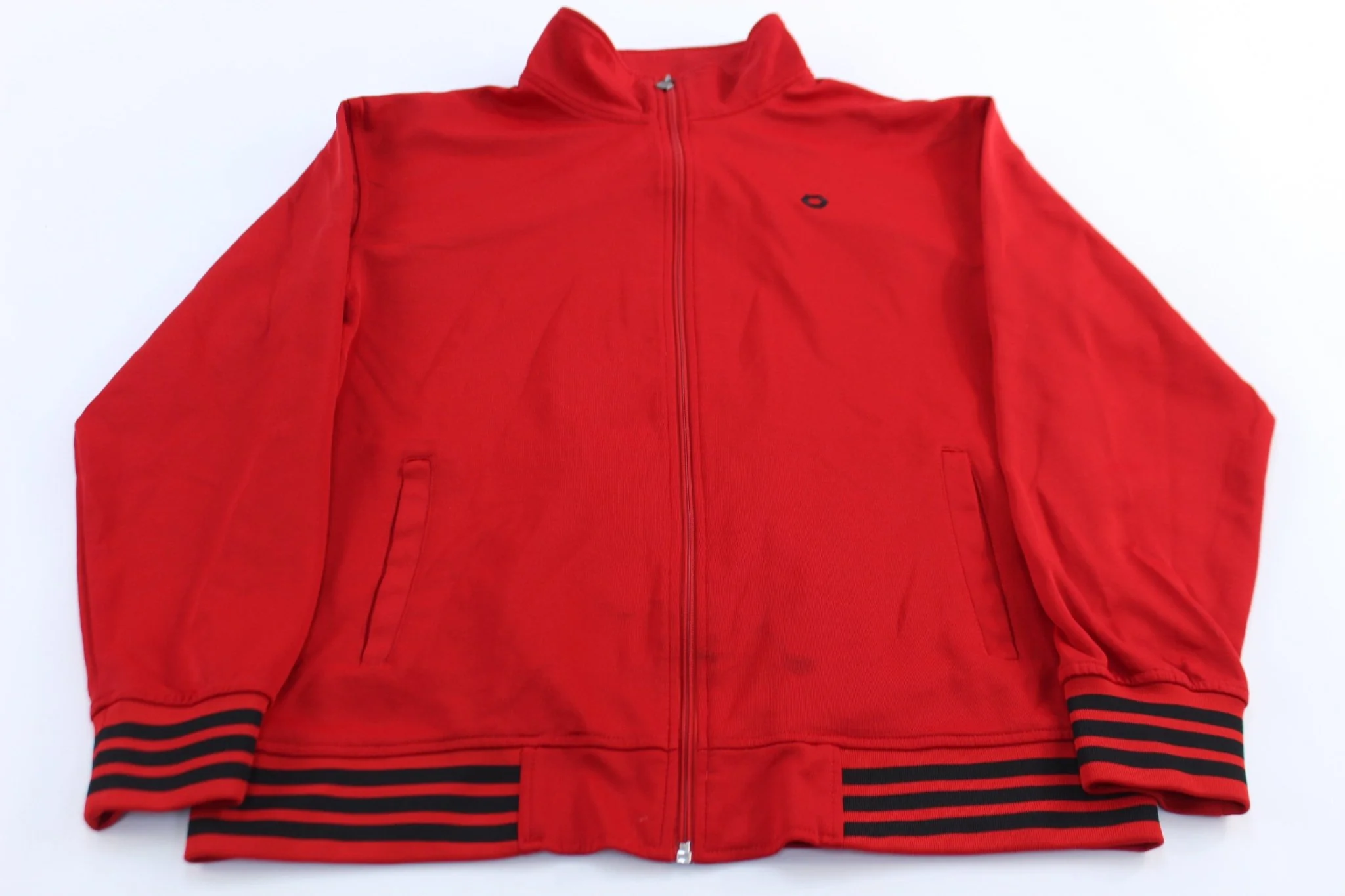 Y2K SouthPole Embroidered Logo Red & Black Track Jacket