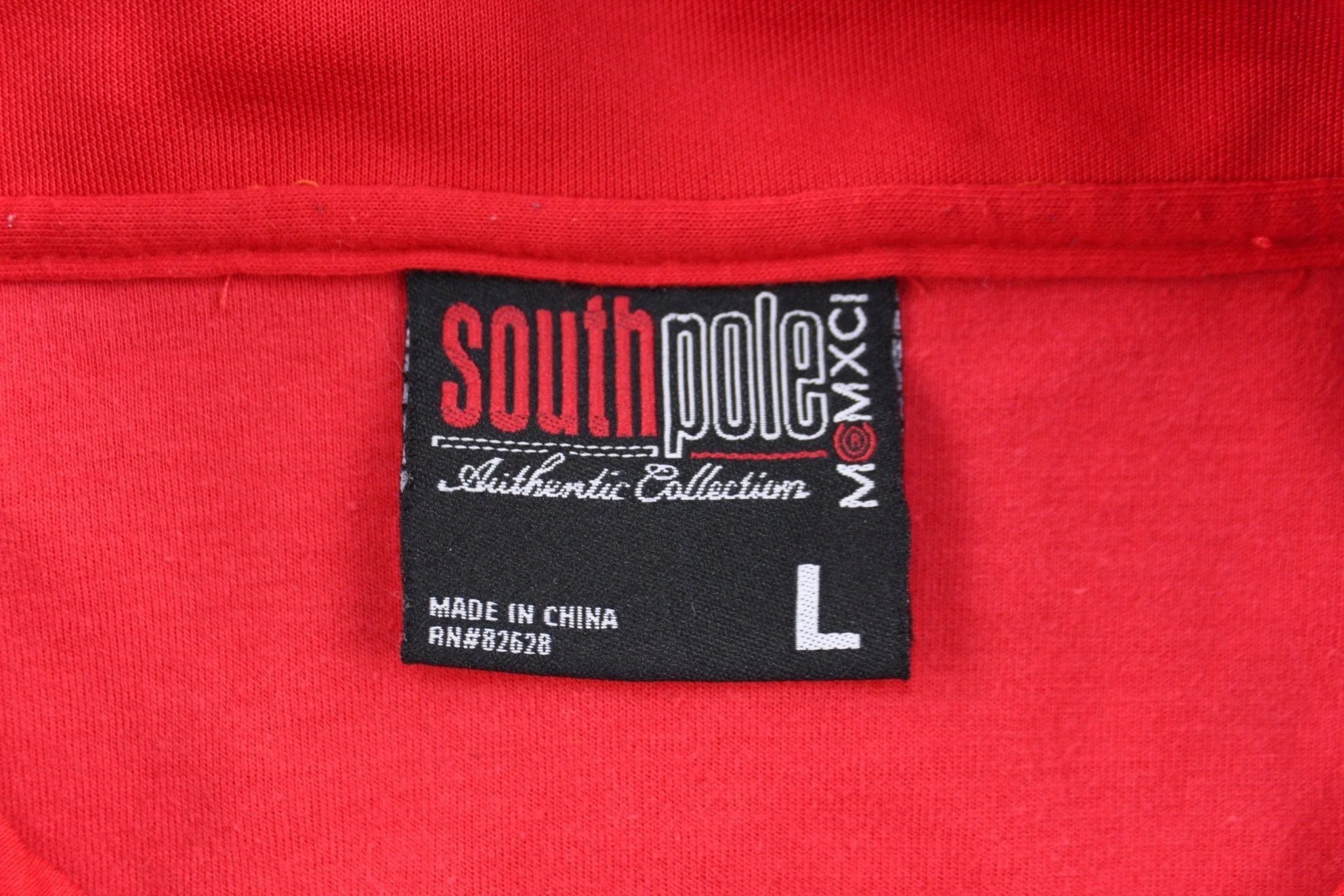 Y2K SouthPole Embroidered Logo Red & Black Track Jacket - Image 3