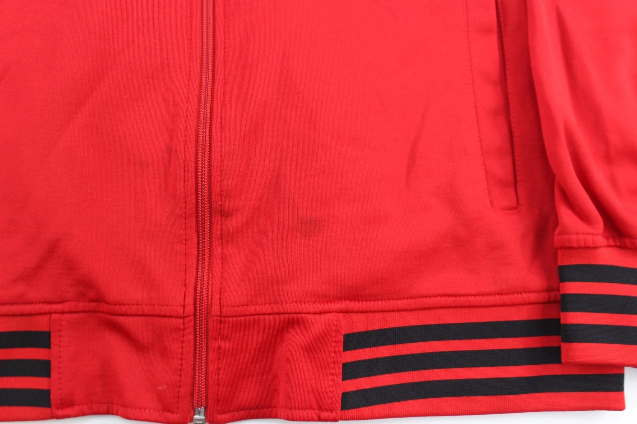 Y2K SouthPole Embroidered Logo Red & Black Track Jacket - Image 4