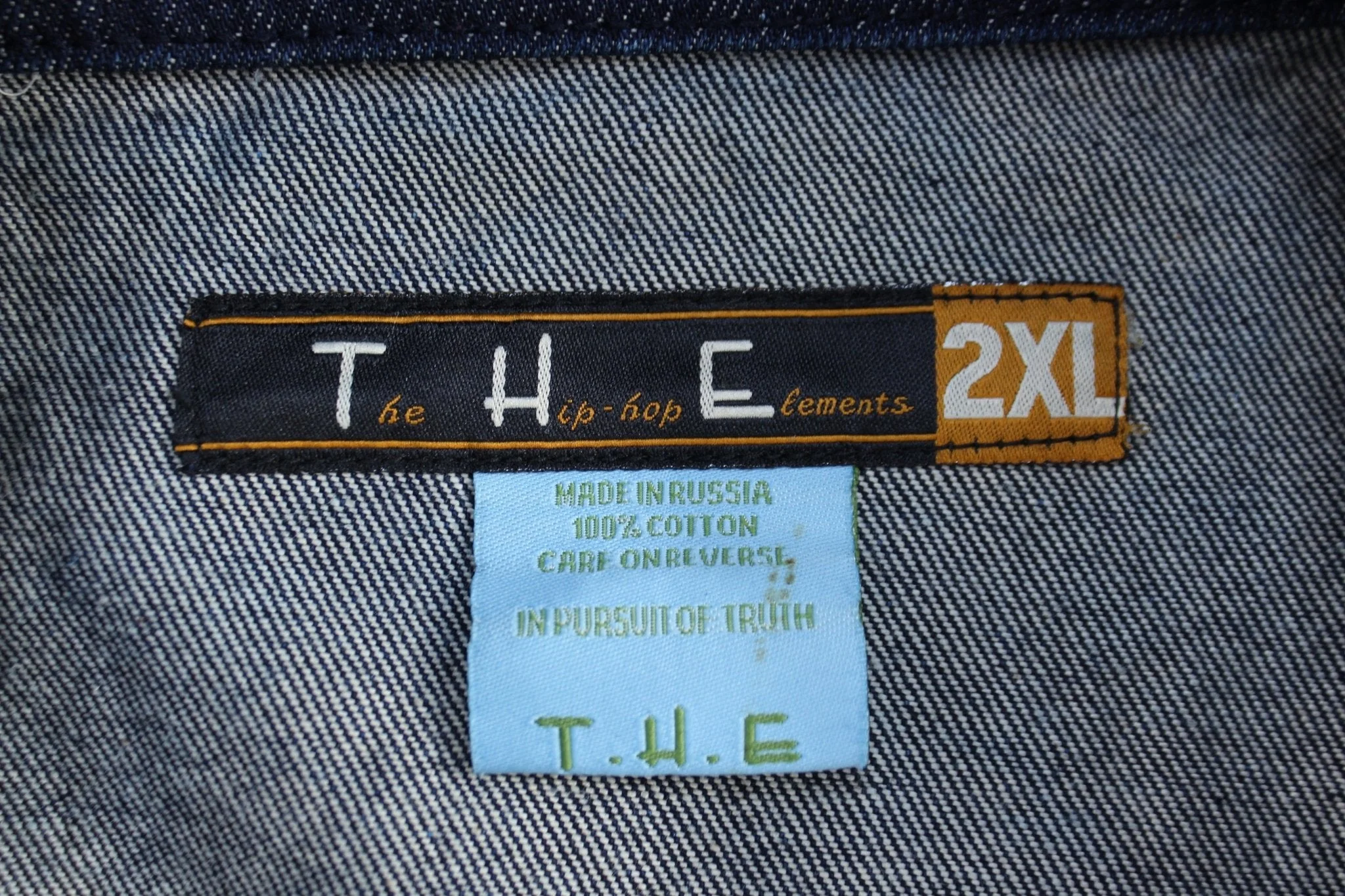 Y2K The Hip Hop Elements Dark Wash Denim Jacket - Image 3
