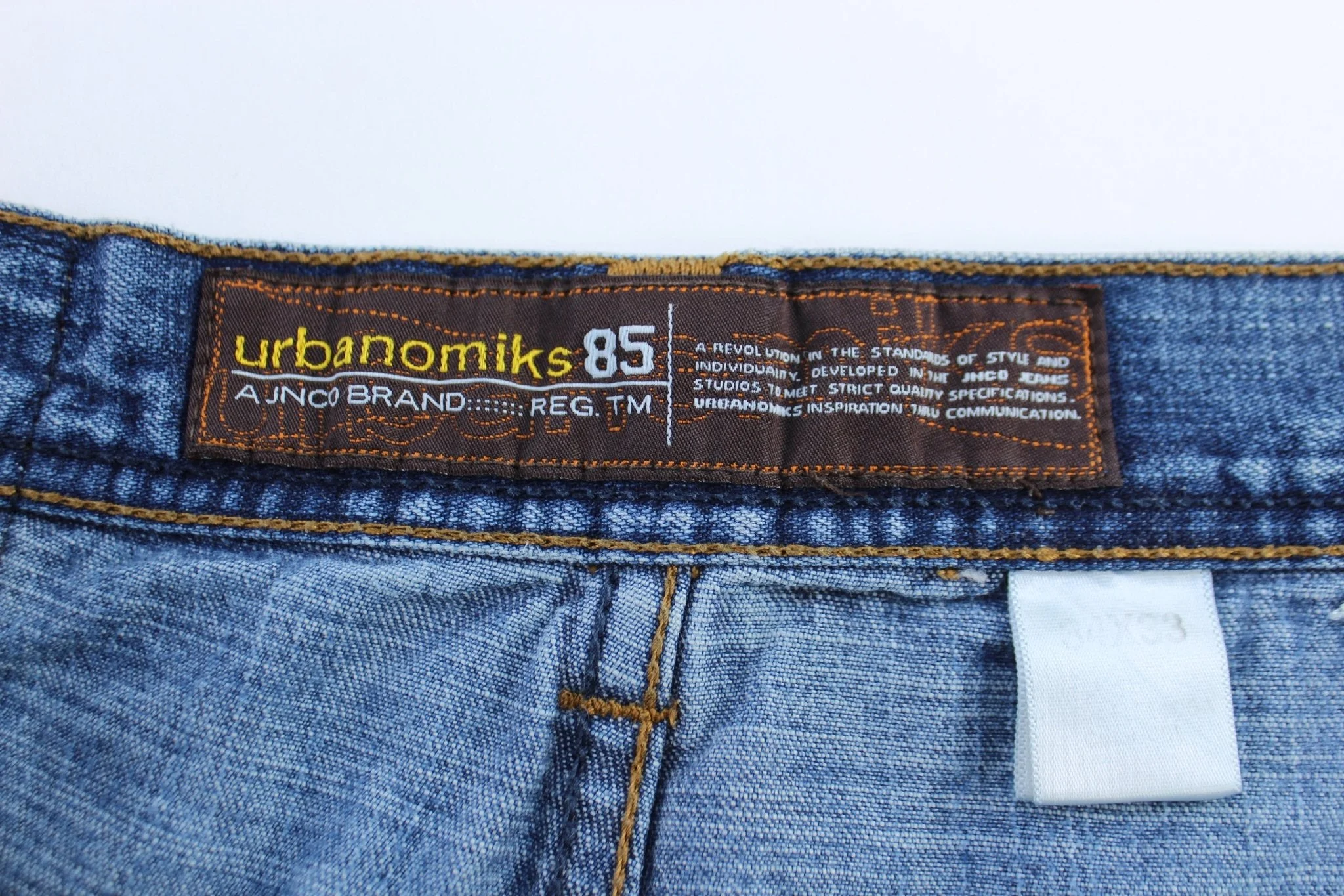 Y2K Urbanomiks JNCO Medium Wash Denim Jeans - Image 4
