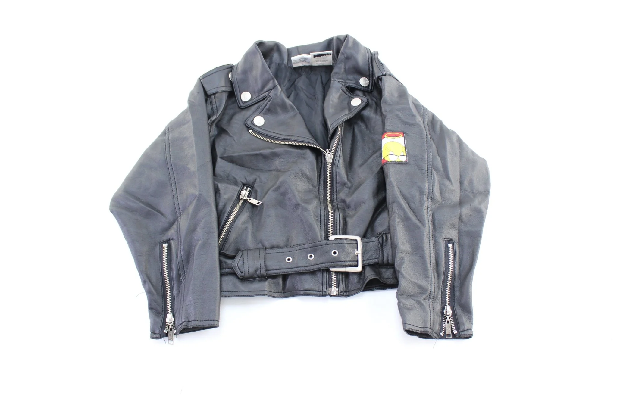 Youth 1997 Tweety Embroidered Black Biker Jacket