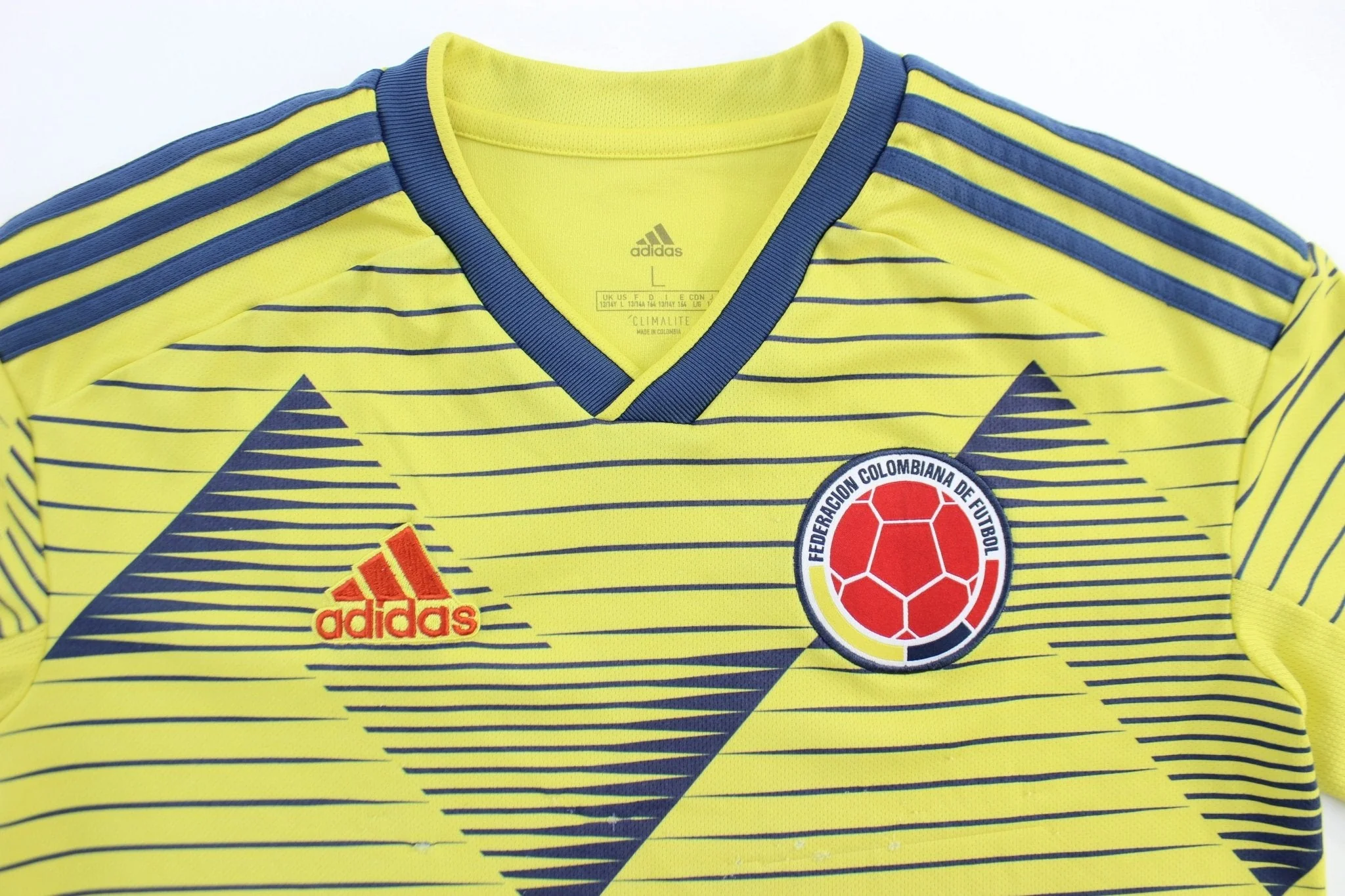 Youth Adidas Embroidered Logo Columbia Soccer Jersey - Image 4