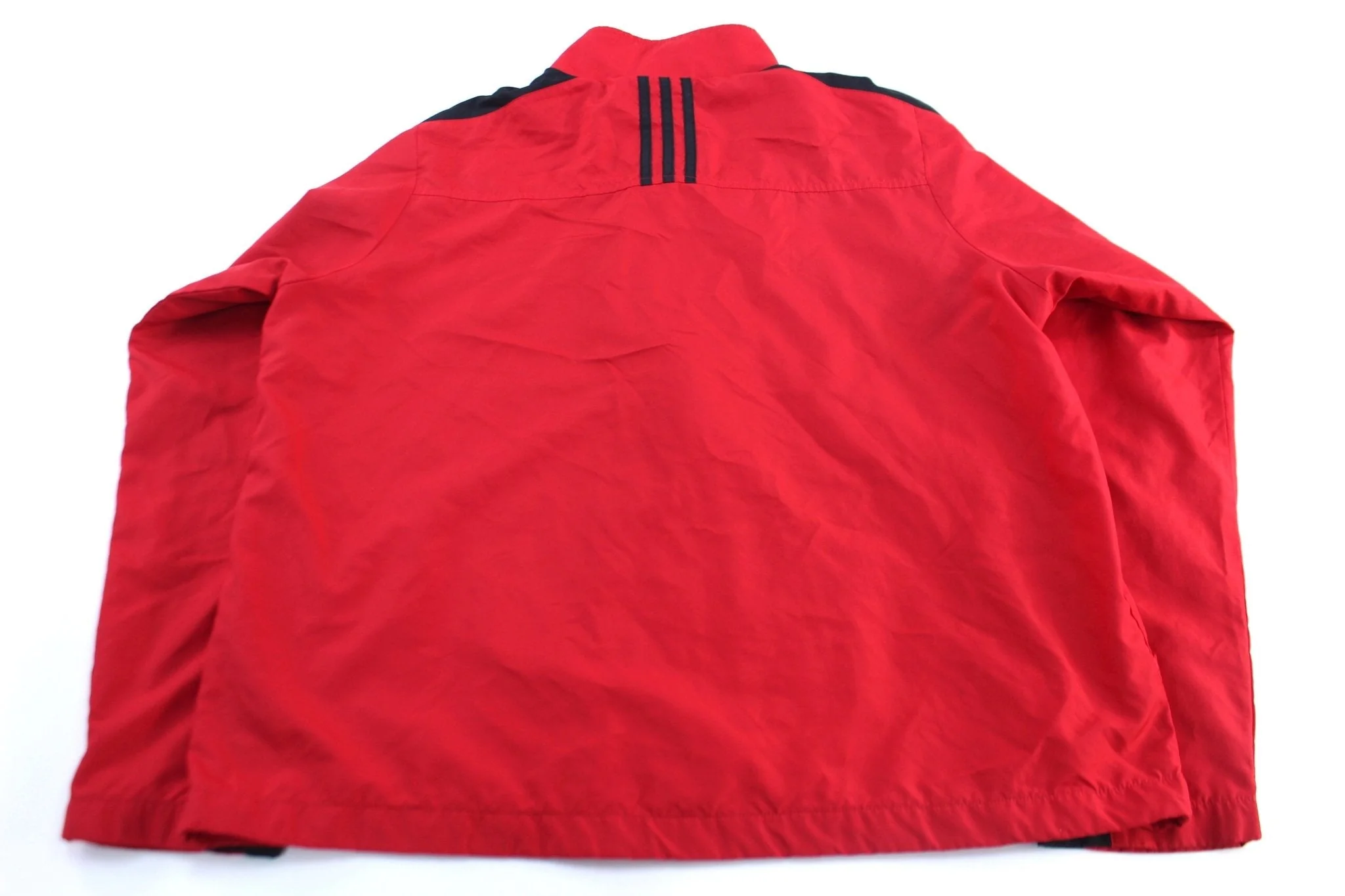 Women's Adidas Embroidered Logo Red & Black Zip Up Jacket - Image 2