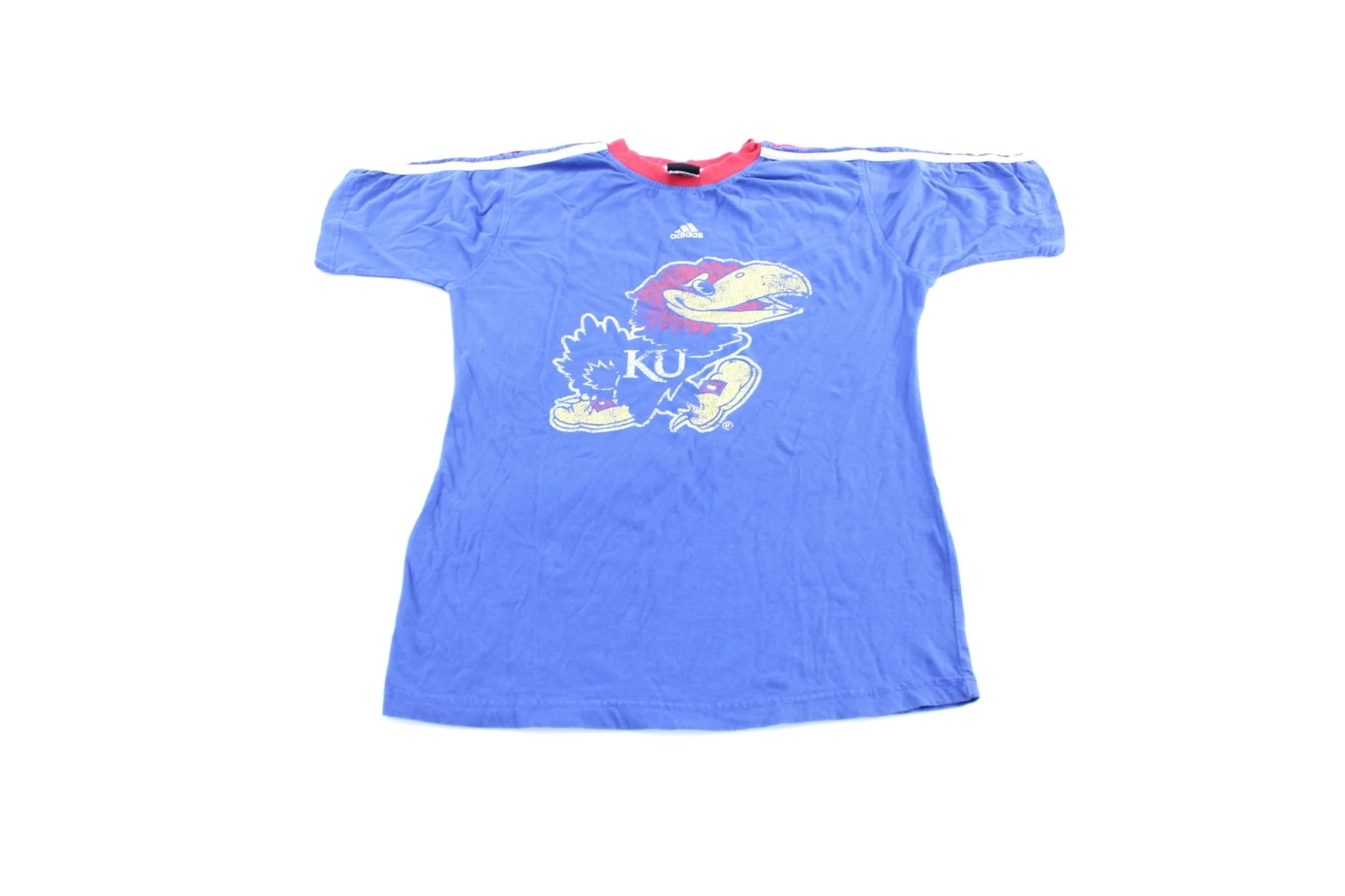 Youth Adidas Logo University of Kansas Jayhawks T-Shirt