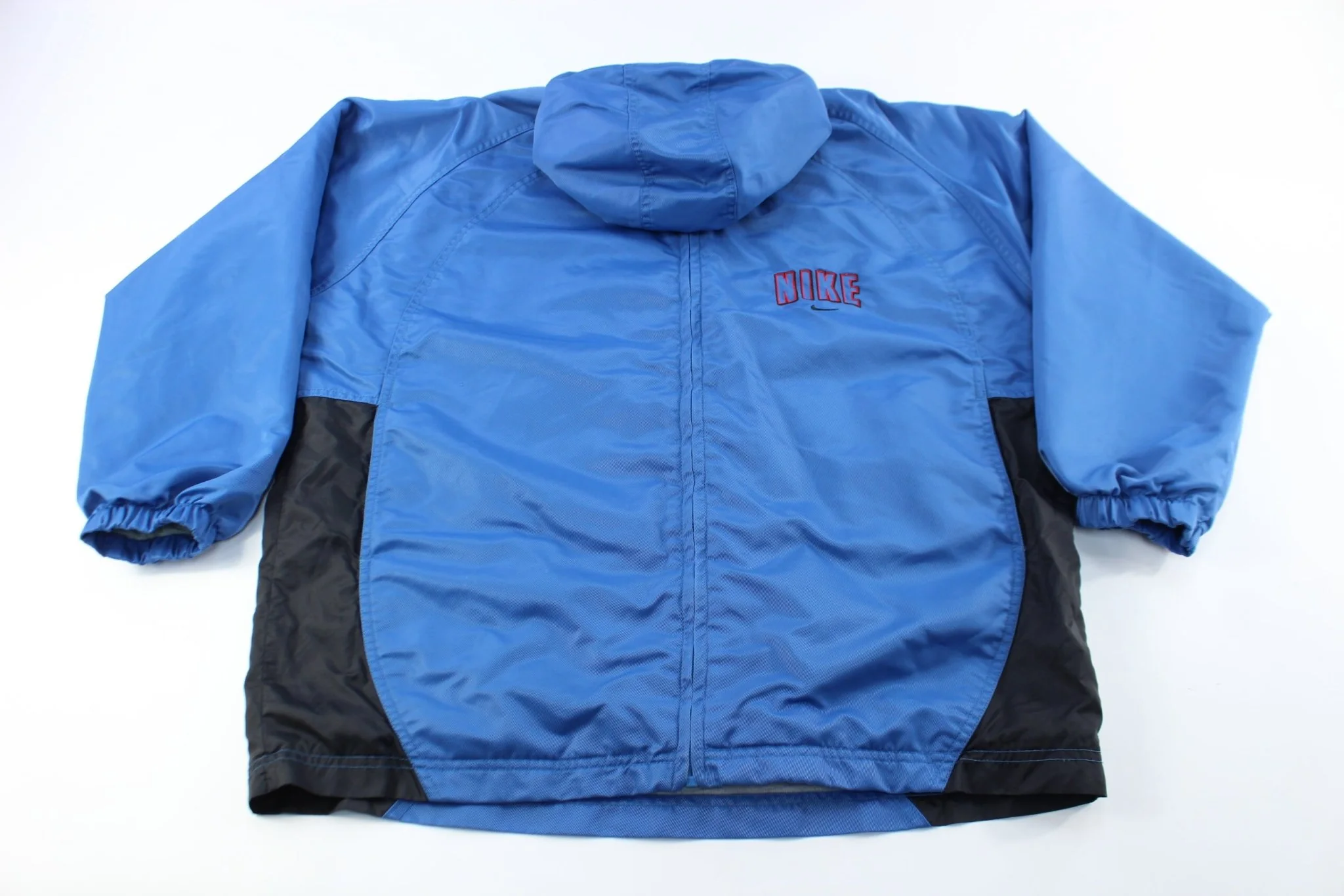 Youth Nike Embroidered Logo Blue & Black Zip Up Jacket