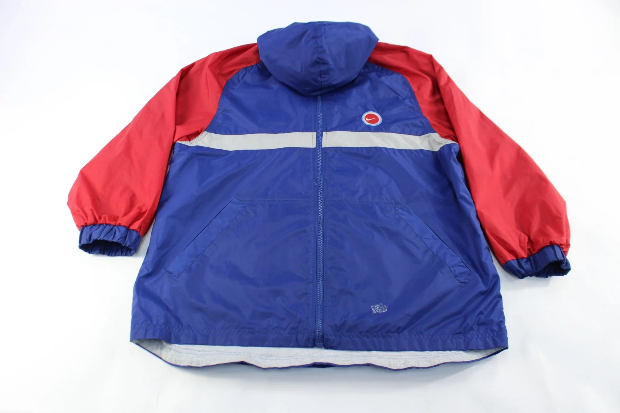 Youth Nike Embroidered Logo Blue & Red Zip Up Jacket
