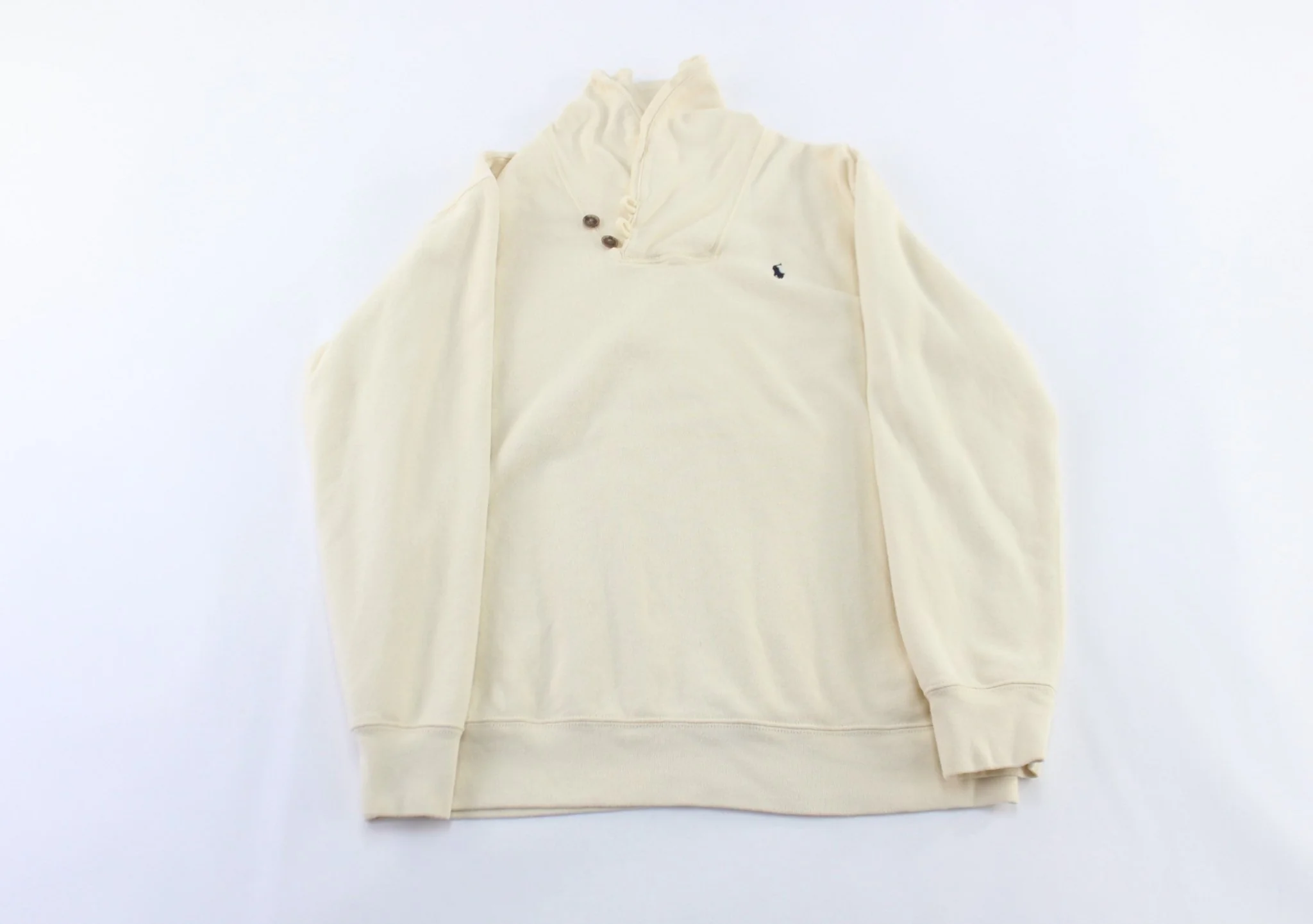 Youth Polo by Ralph Lauren Embroidered Logo Yellow Pullover Sweater