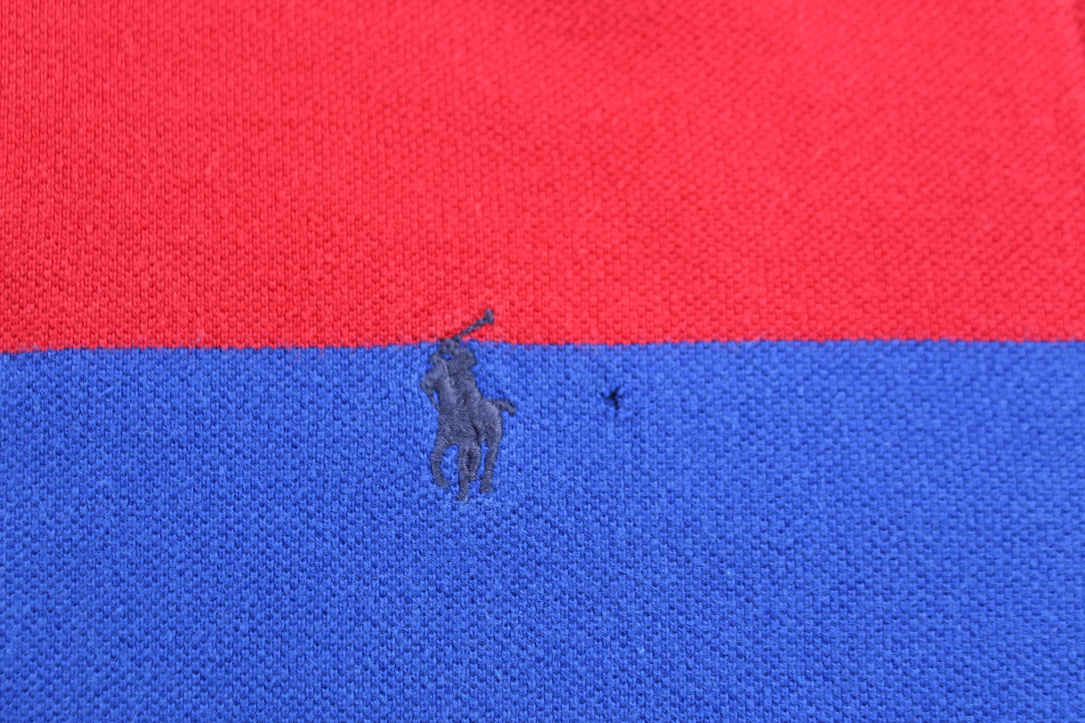 Youth Polo Ralph Lauren Red & Blue Quarter Zip Sweater - Image 3