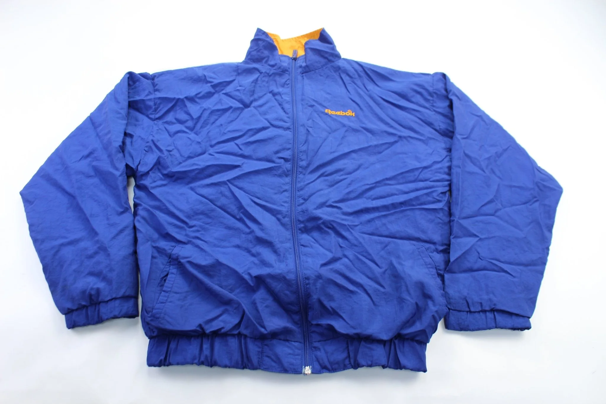 Youth Reebok Embroidered Logo Blue Zip Up Jacket