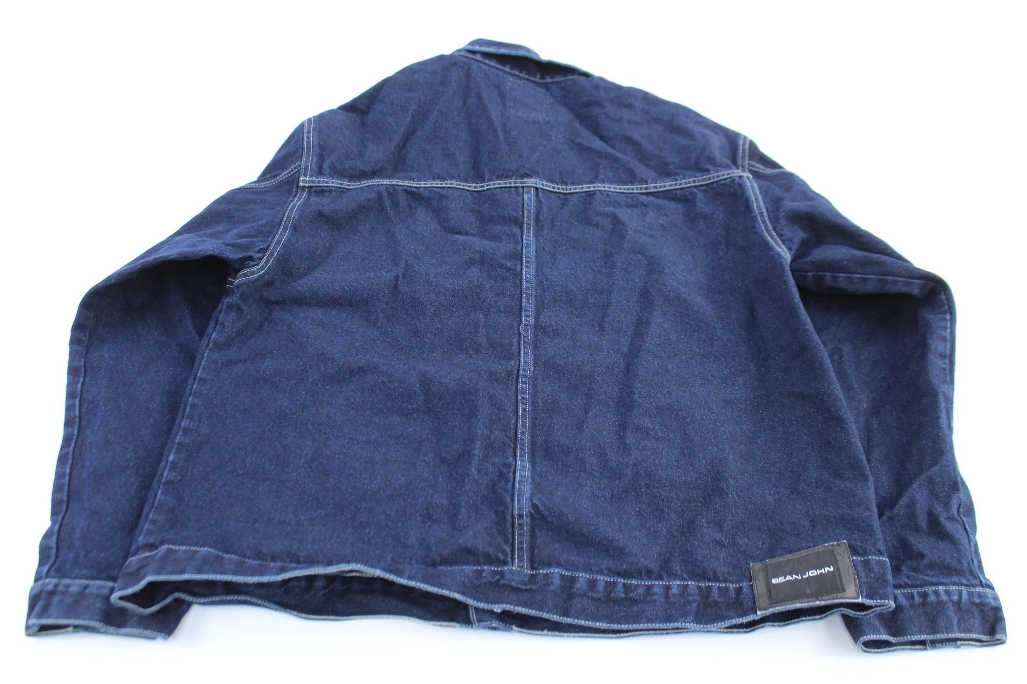 Youth Sean John Embroidered Dark Wash Denim Jacket - Image 2