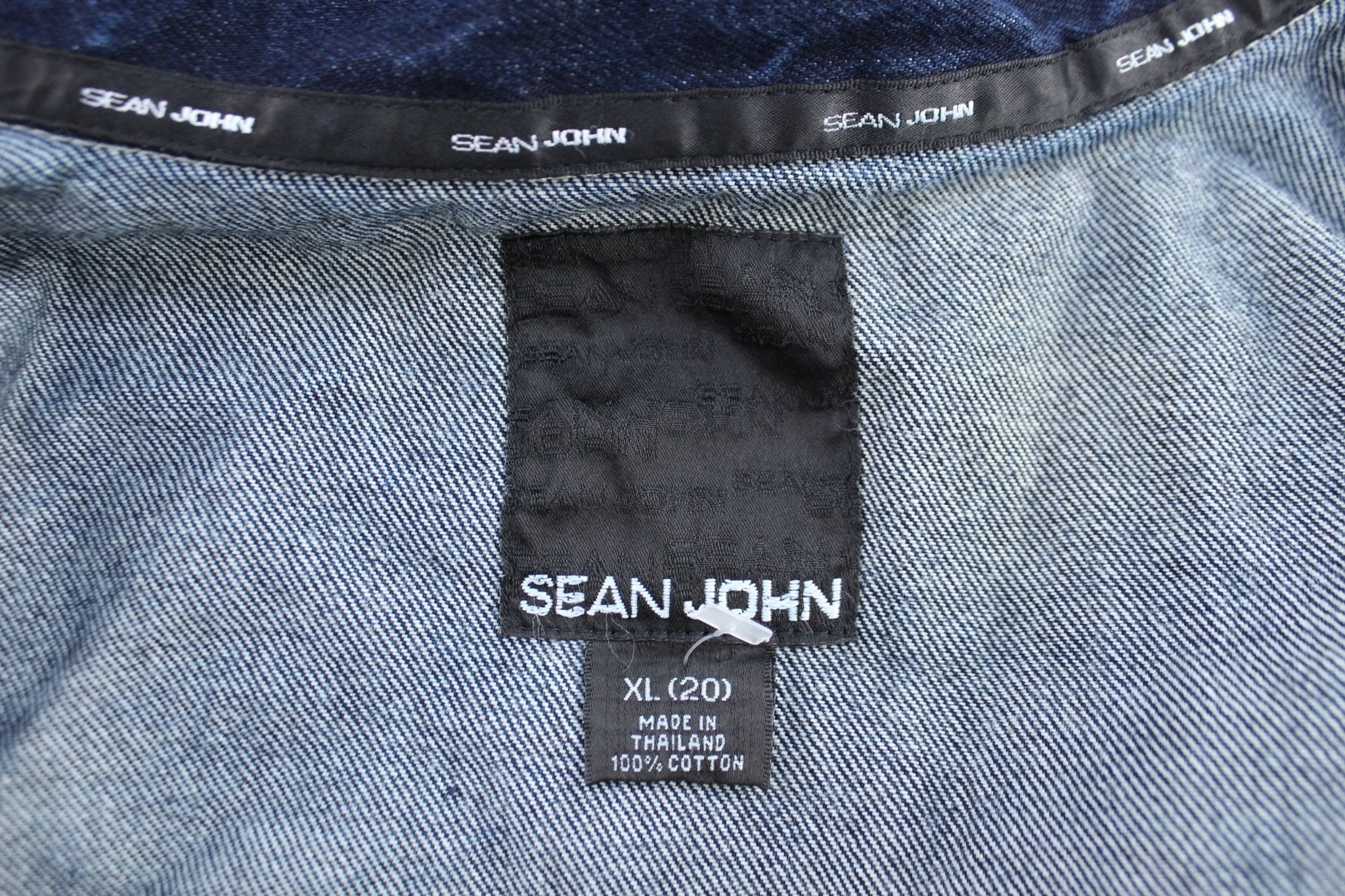 Youth Sean John Embroidered Dark Wash Denim Jacket - Image 3
